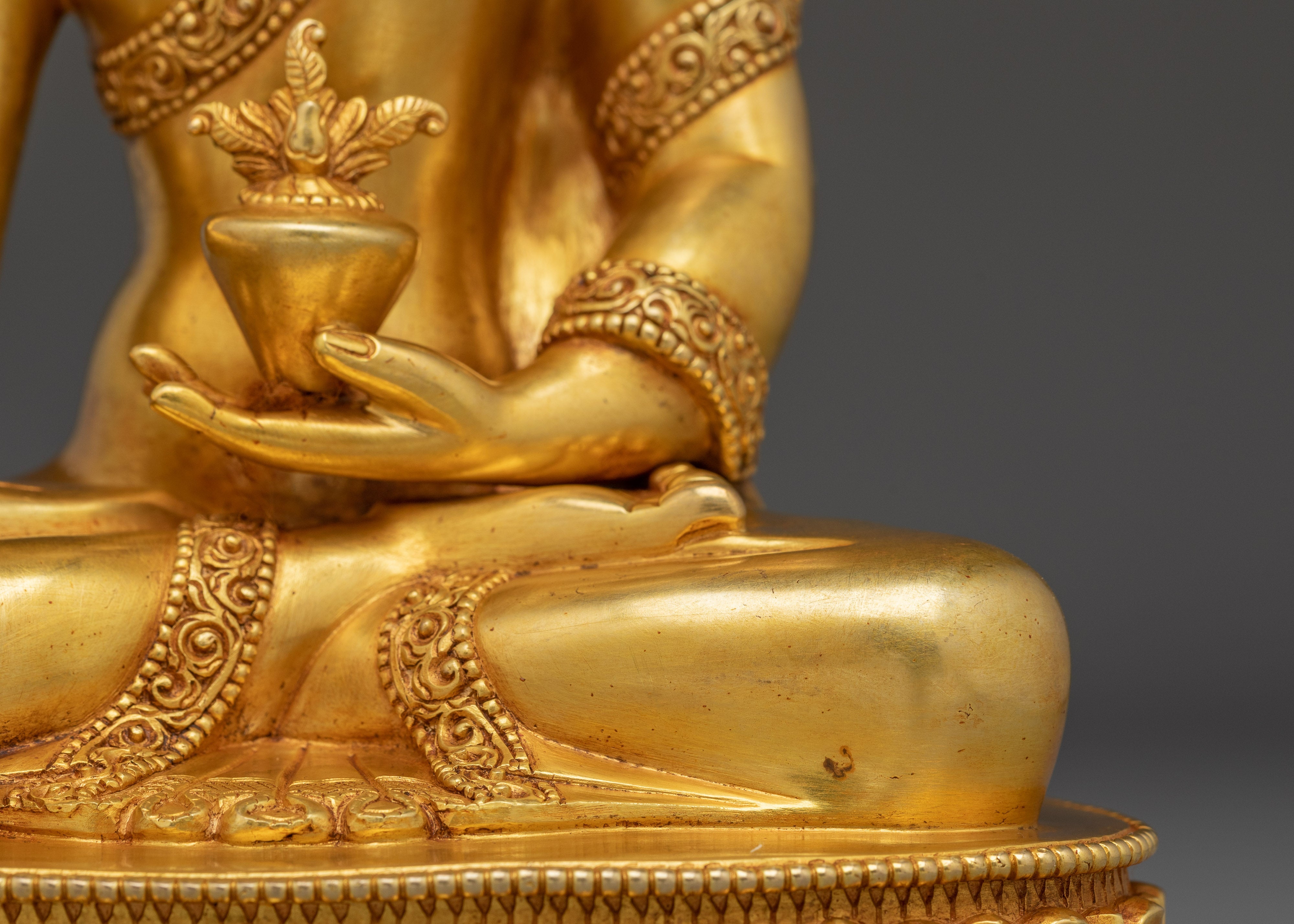 Golden Medicine Buddha Art | Spiritual Decor Figurine