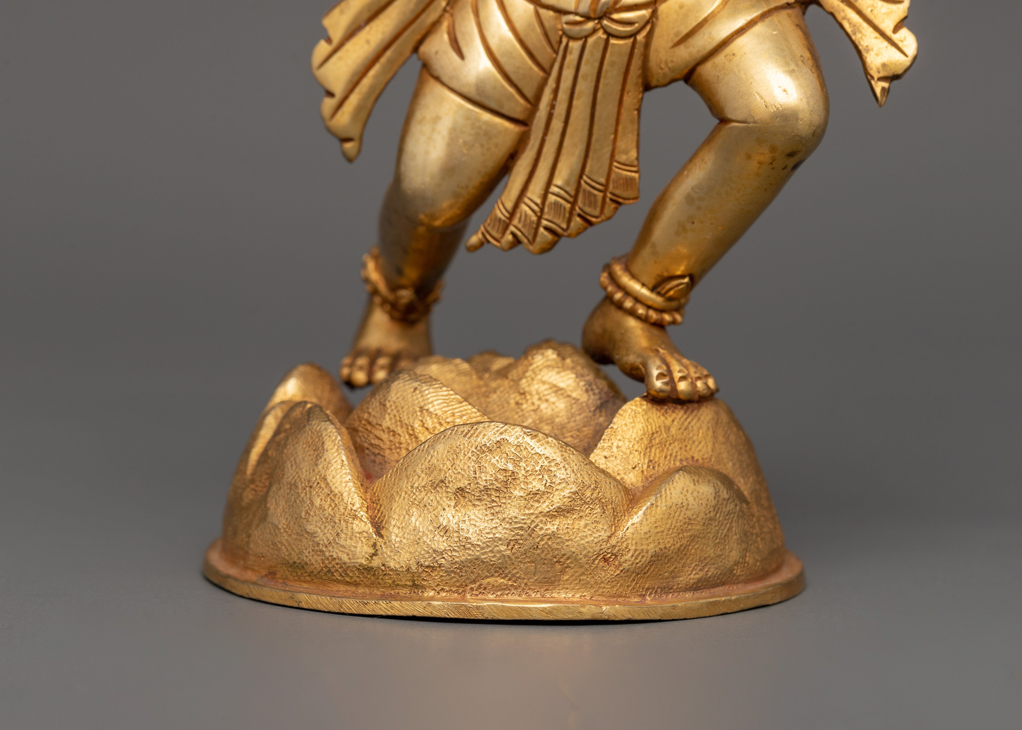 Gold Plated Hanuman Statue | Home Temple Decor
