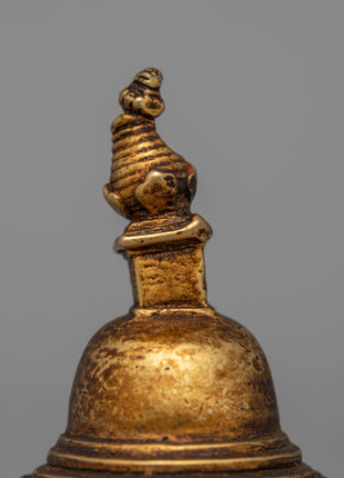 Traditional Tibetan Stupa Sculpture | Compact Symbol of Enlightenment for Desk or Altar