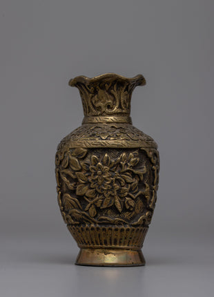 Handcarved  Tibetan Flower Vase