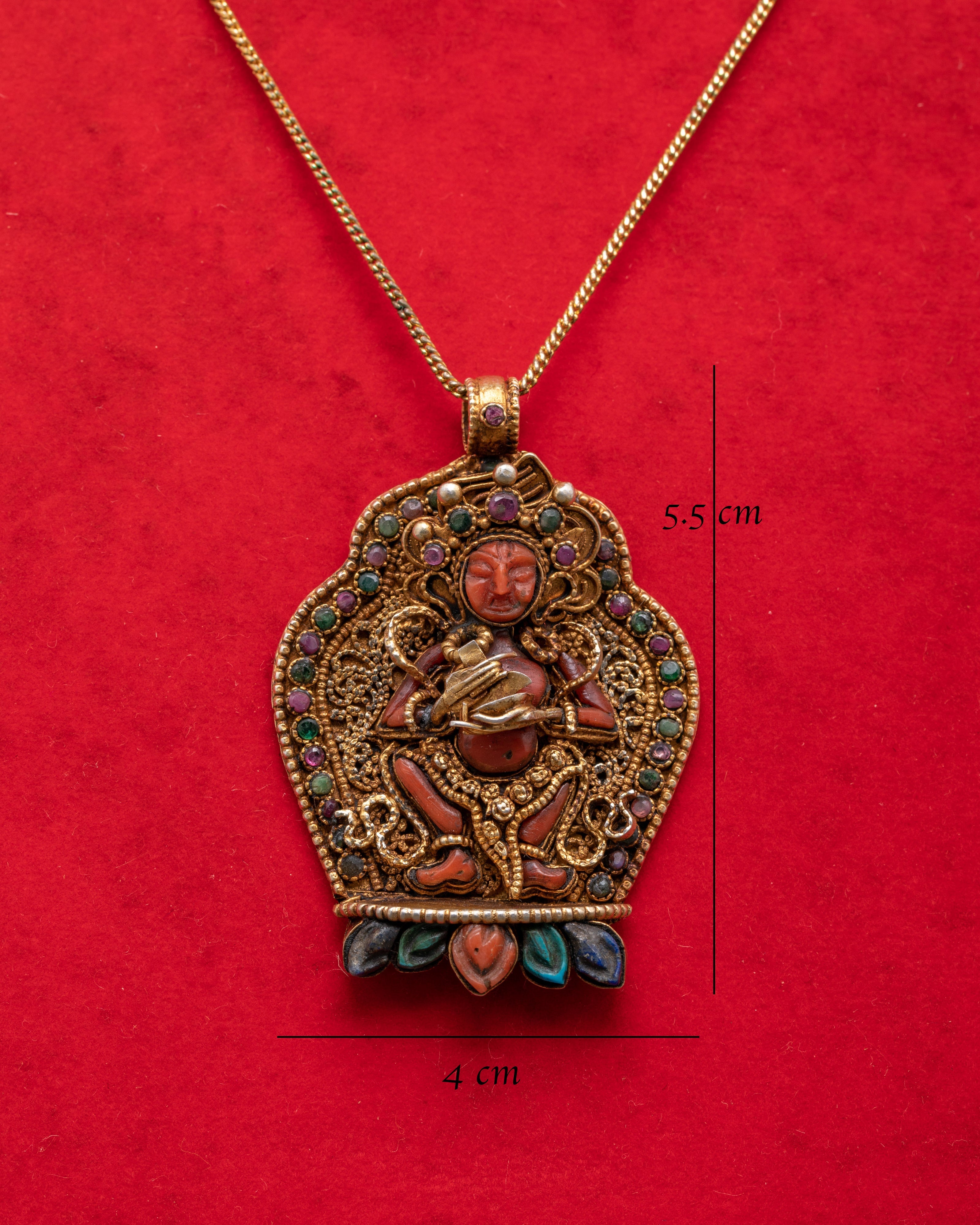 Sacred Mahakala Protection Pendant | Tibetan Buddhist Dharma Protector Amulet
