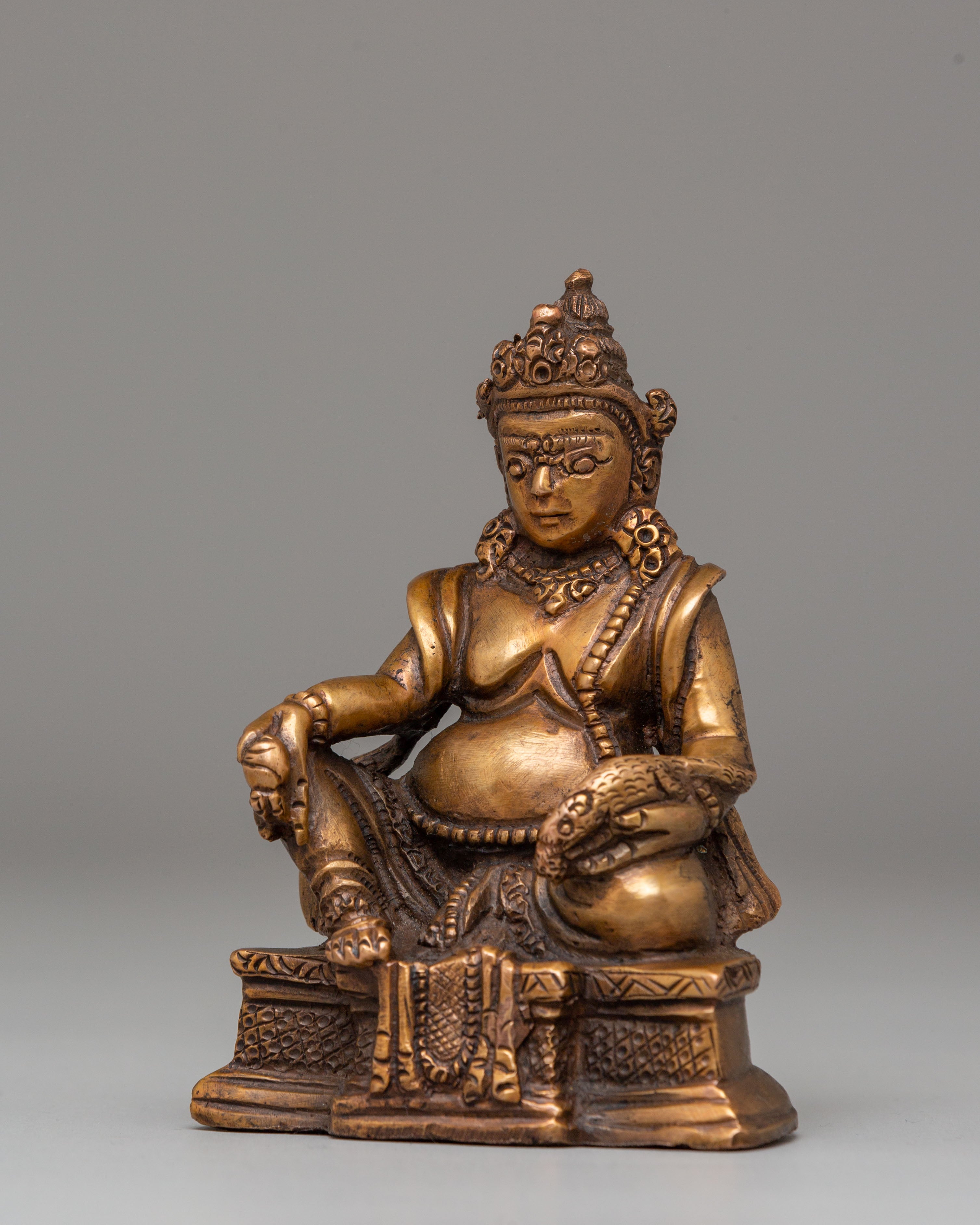 Sacred Dzambhala Statue for Abundance | Tibetan Wealth Deity Art