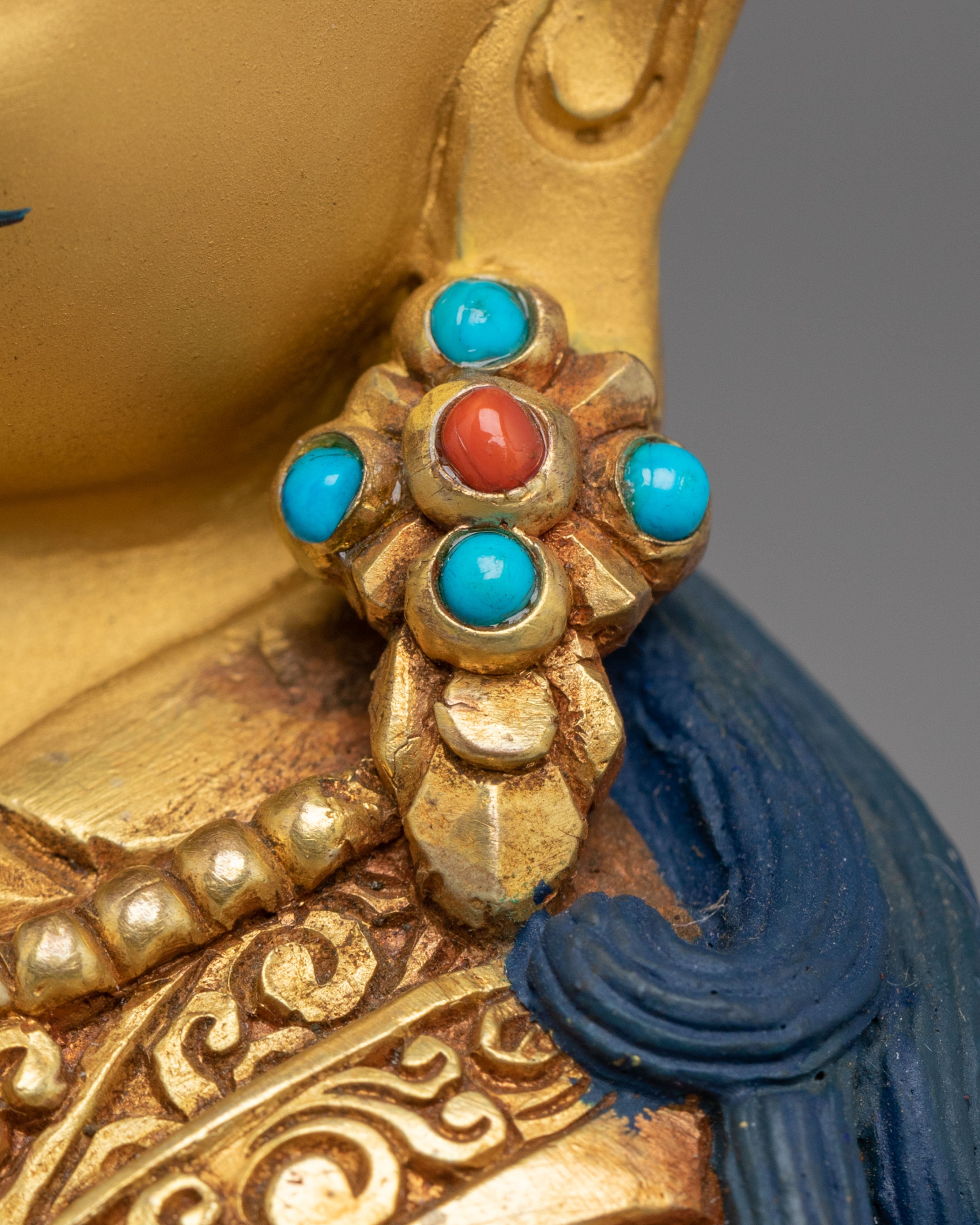 Sacred Padmasambhava Altar Sculpture | Tibetan Buddhist Artwork