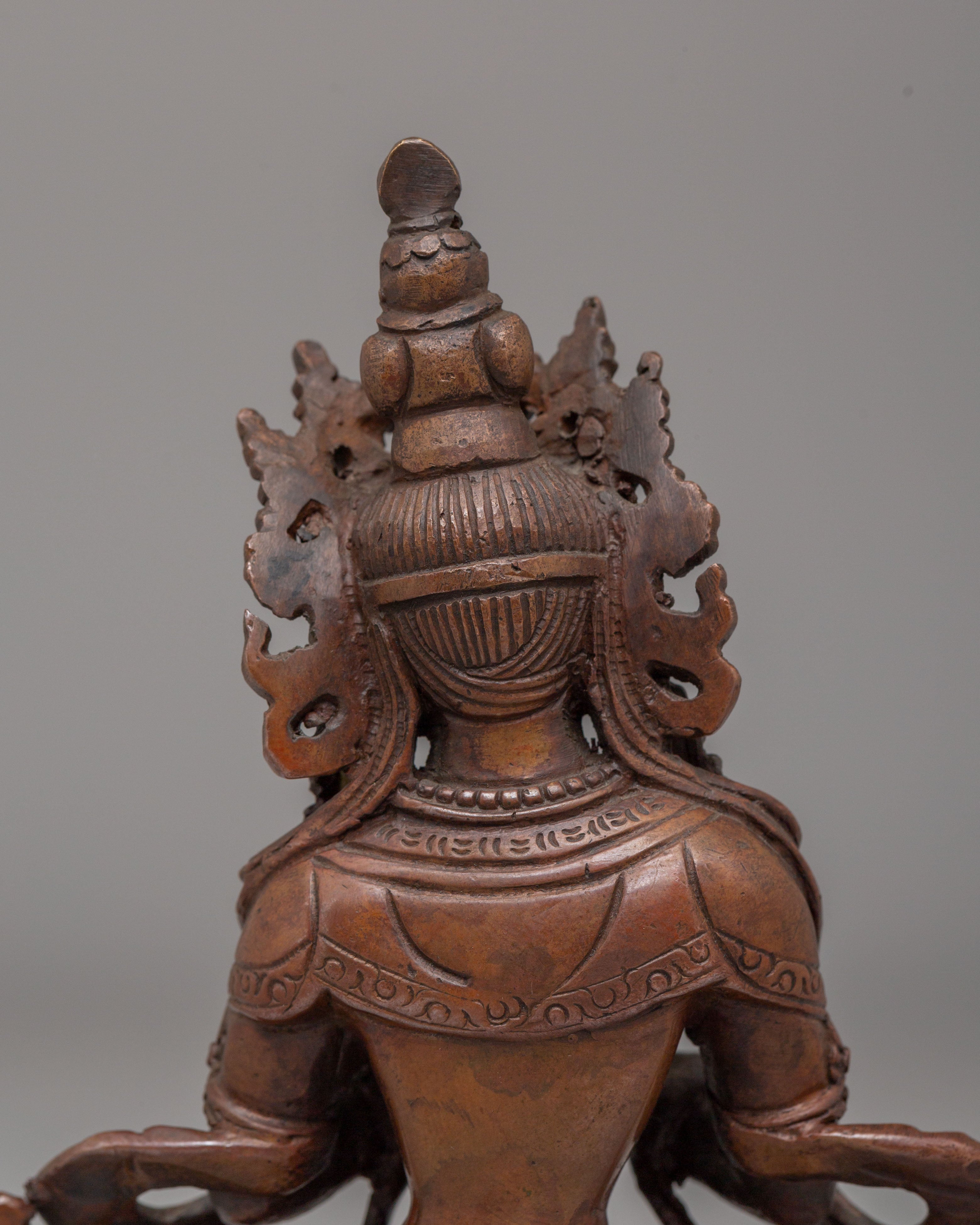 Handmade Vajradhara Statue | Tibetan Buddha Figurine for Altar & Meditation