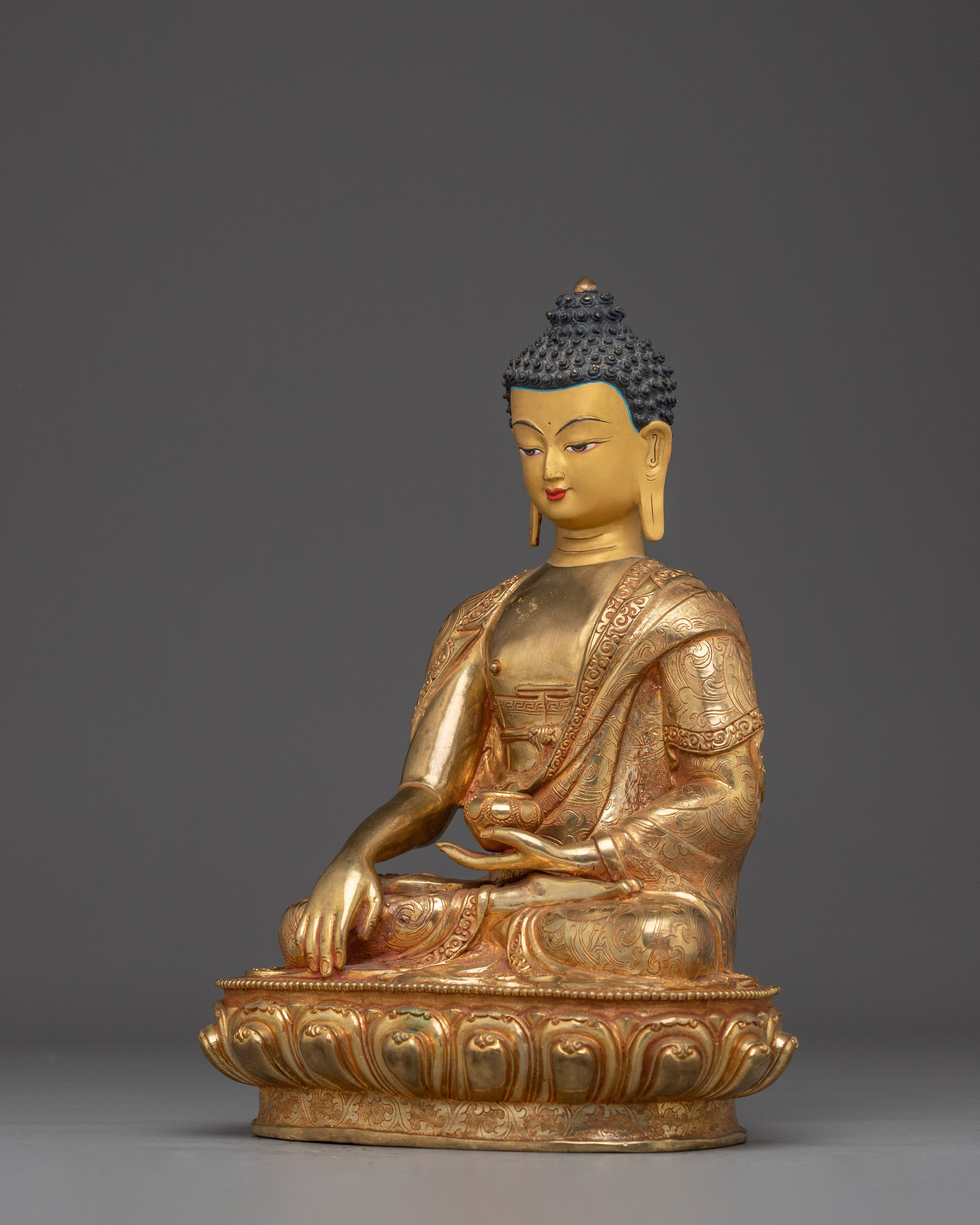 Handcrafted Shakyamuni buddha Spiritual Decor | Tibetan Art