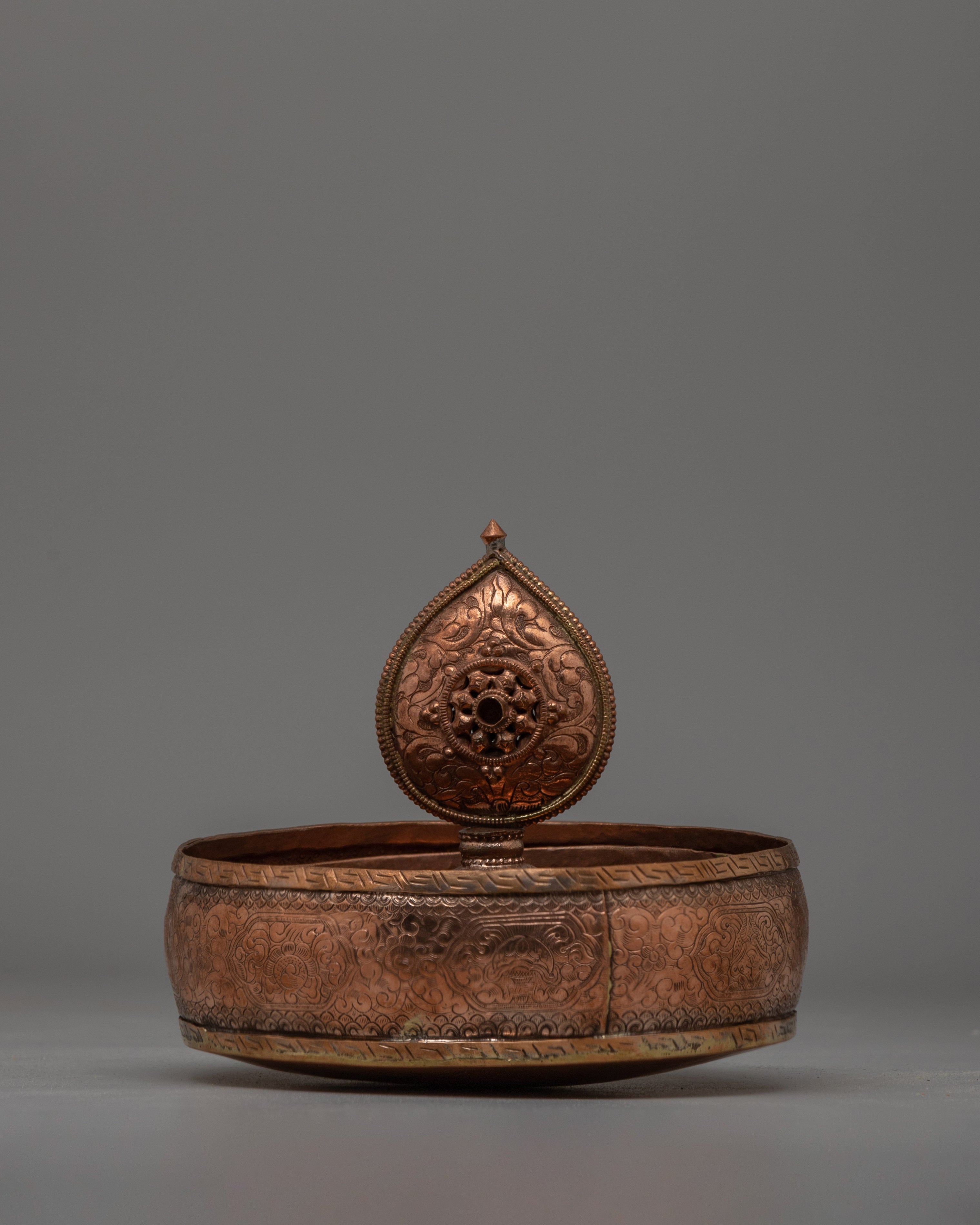 An Exquisite Copper Mandala Offering Set | Traditional TibetanCopper Mandala