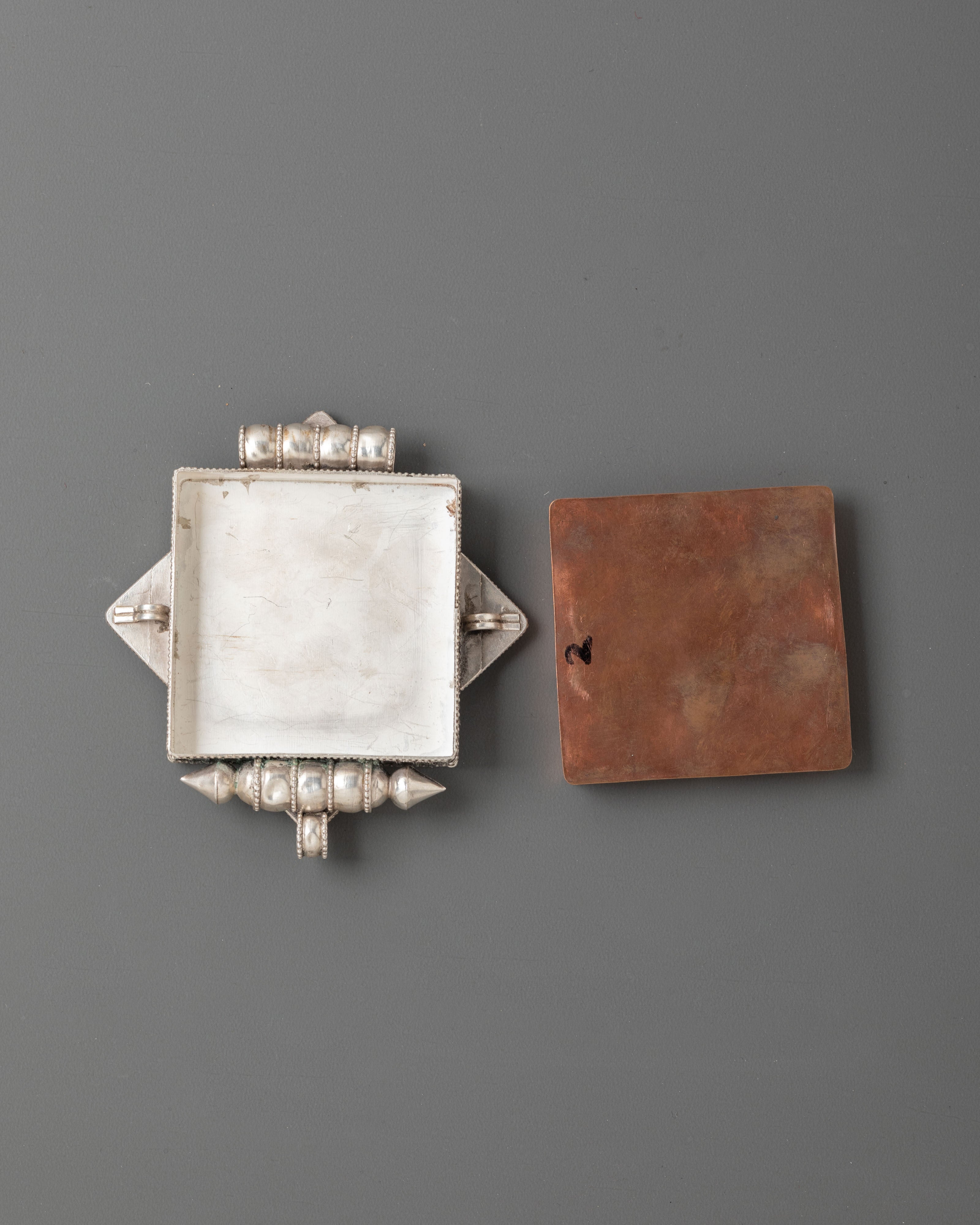 Handcrafted Ghau Box Locket with Vase Motif | Tibetan Prayer Amulet