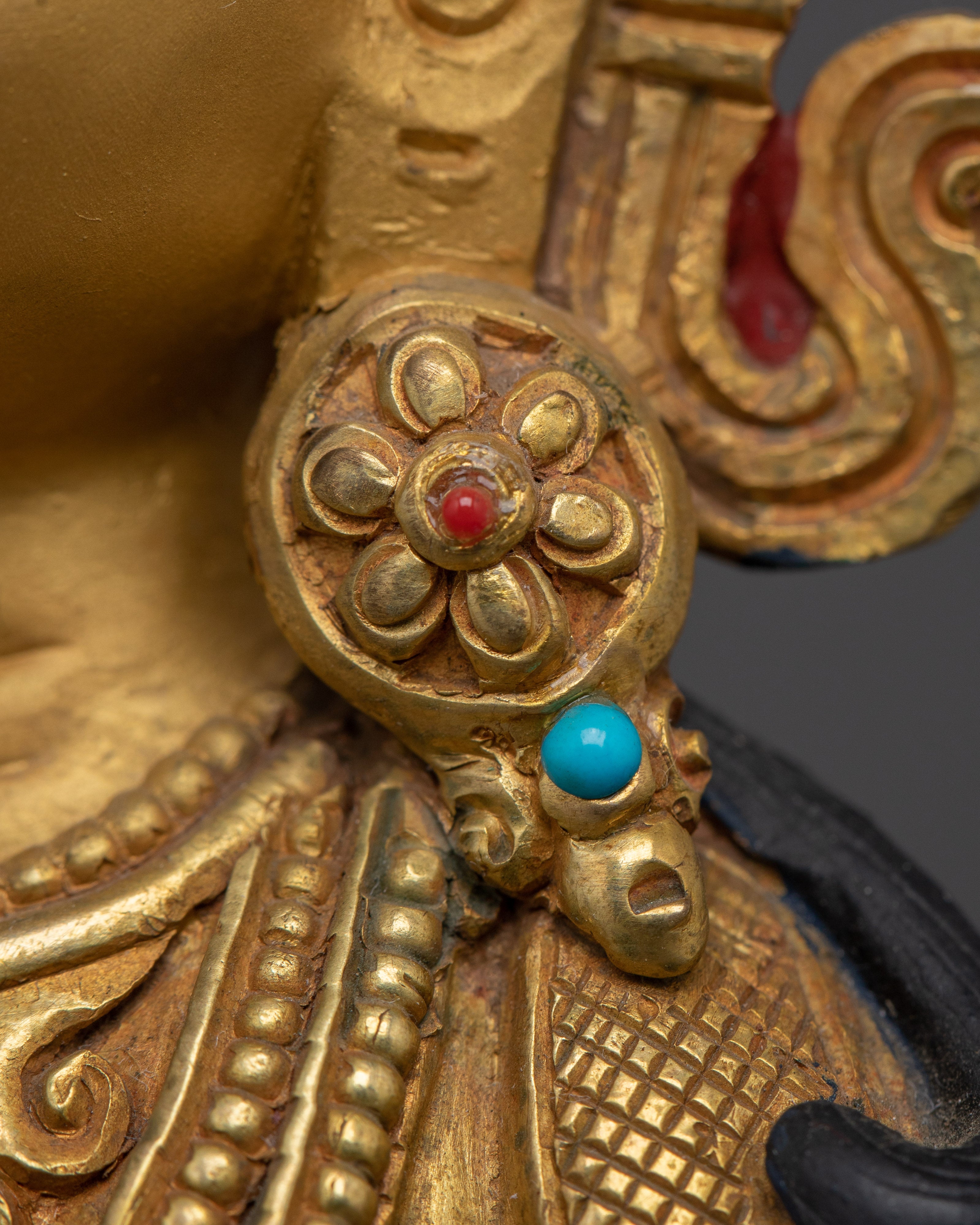 Golden Dorje Sempa Statue | Vajrasattva - Embodiment of Purity