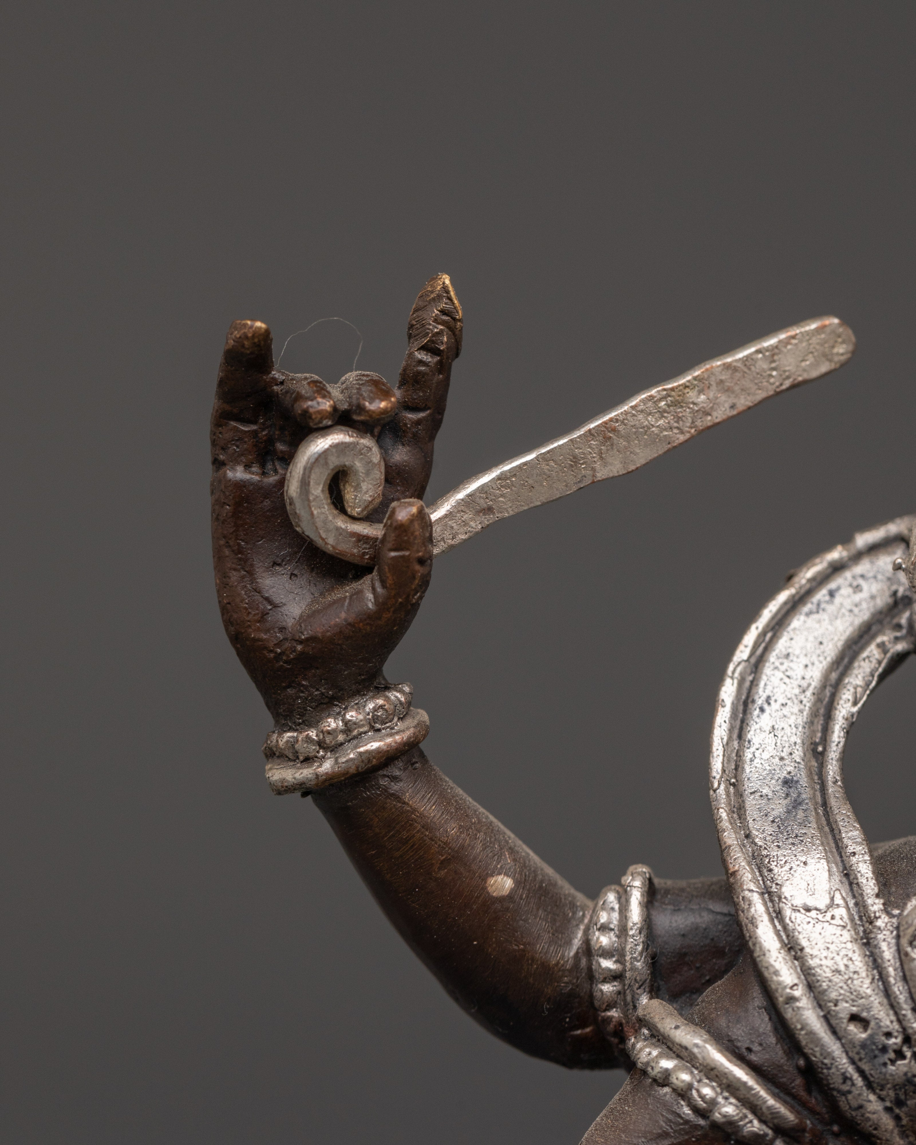 Silver Plated Statue of Kurukulla | Tibetan Goddess Statue of Love