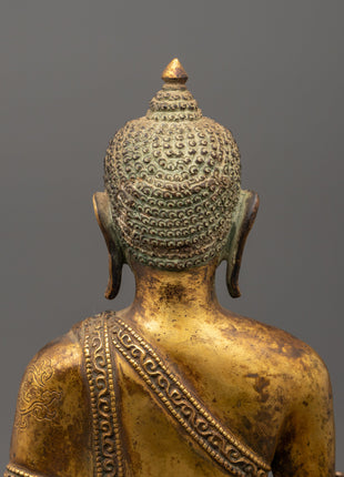 Medicine Buddha Sculpture | Gold Plating Healing Buddha