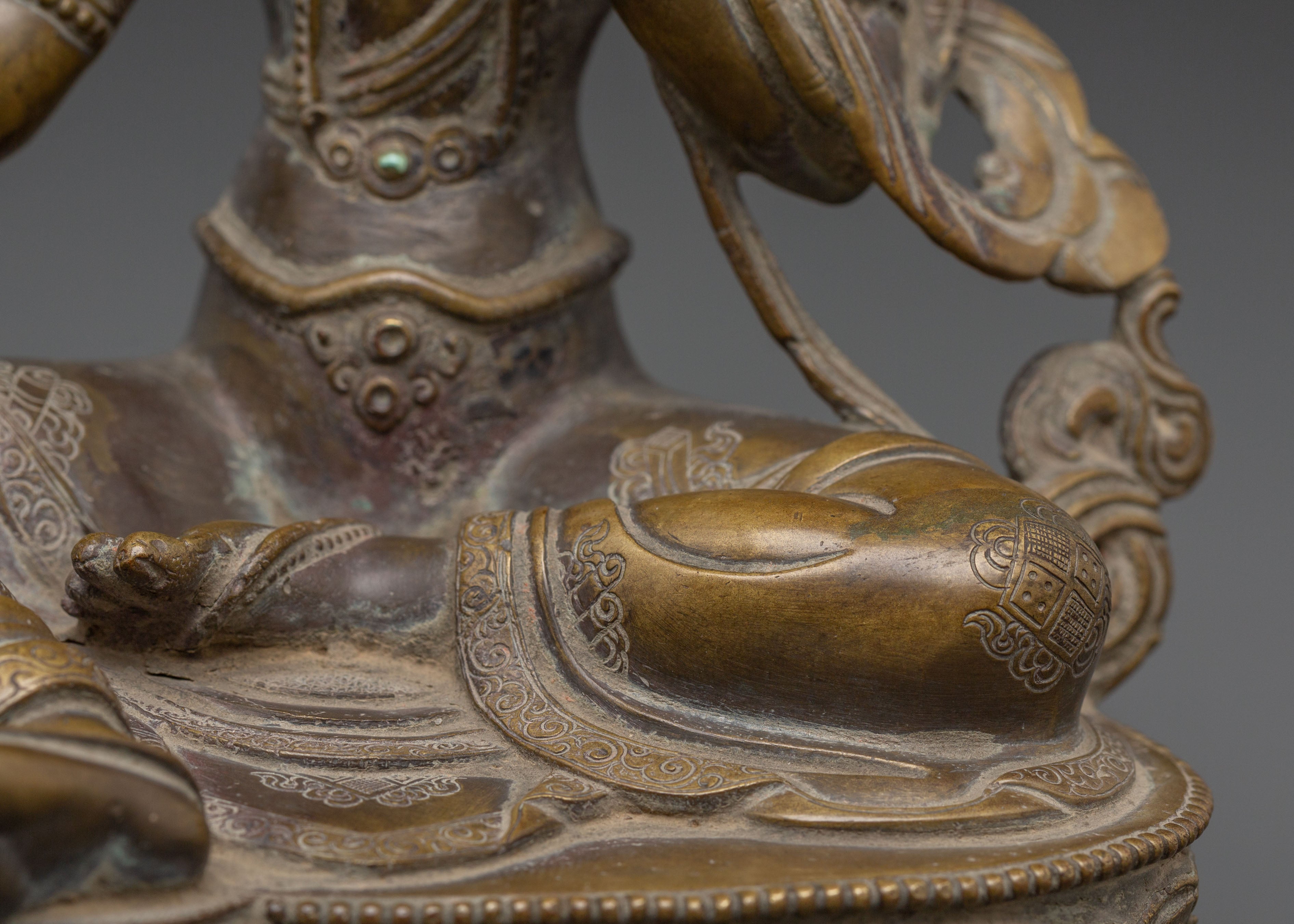 Spiritual Mother of Liberation Green Tara Statue | Tibetan Buddhist Copper Sculpture