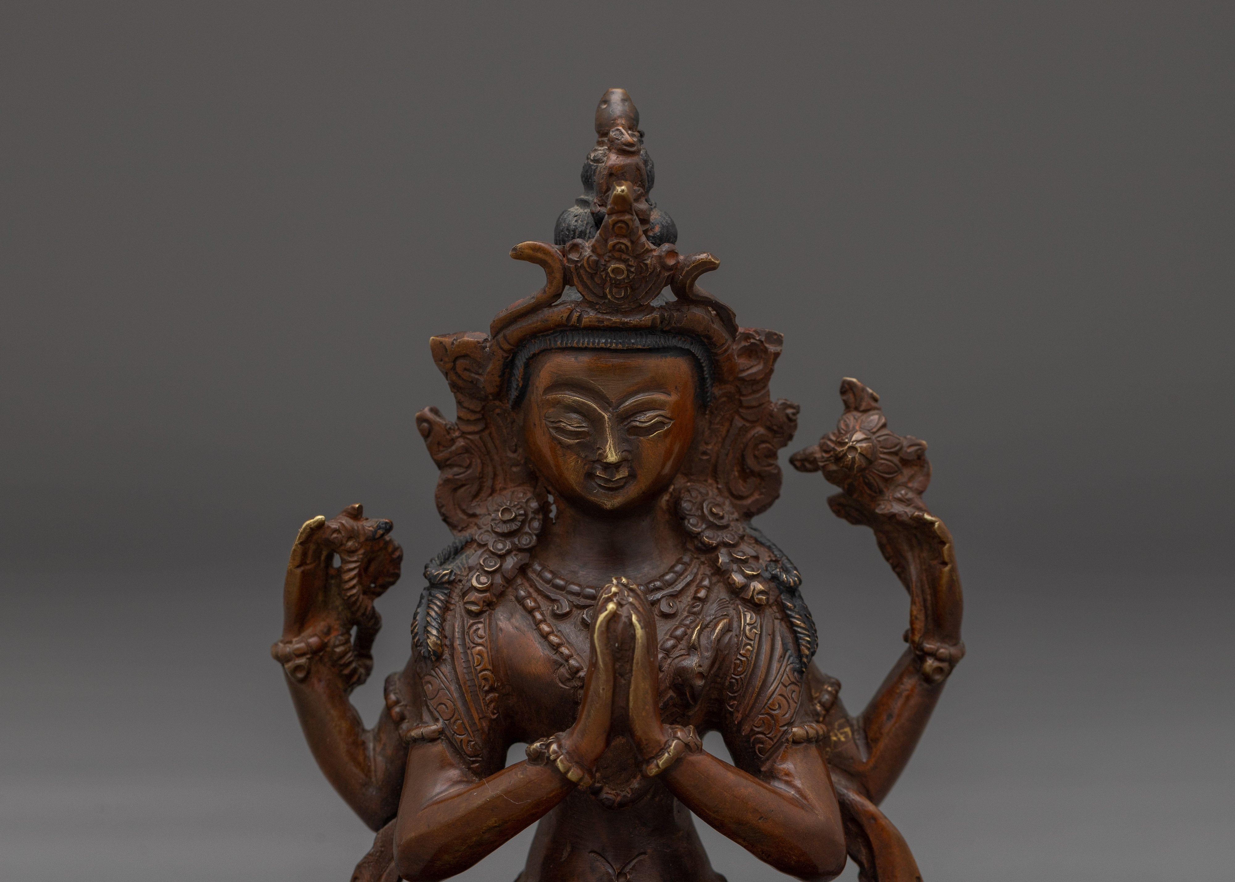 Divine Compassionate Chenrezig Figurine | Deity of Mercy and Wisdom