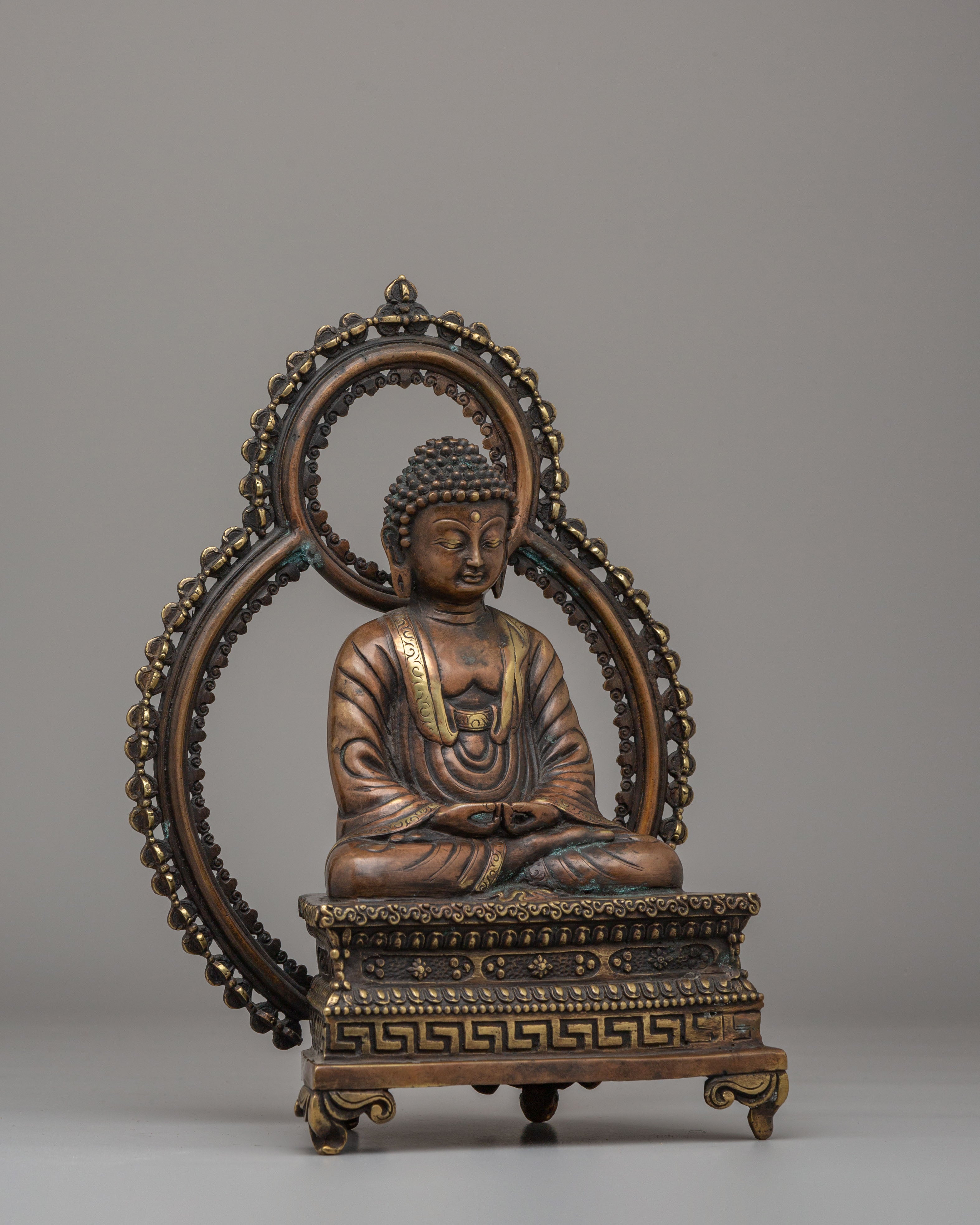 Handcrafted Amitabha Buddha Deity Statue | Copper Statue for Meditation