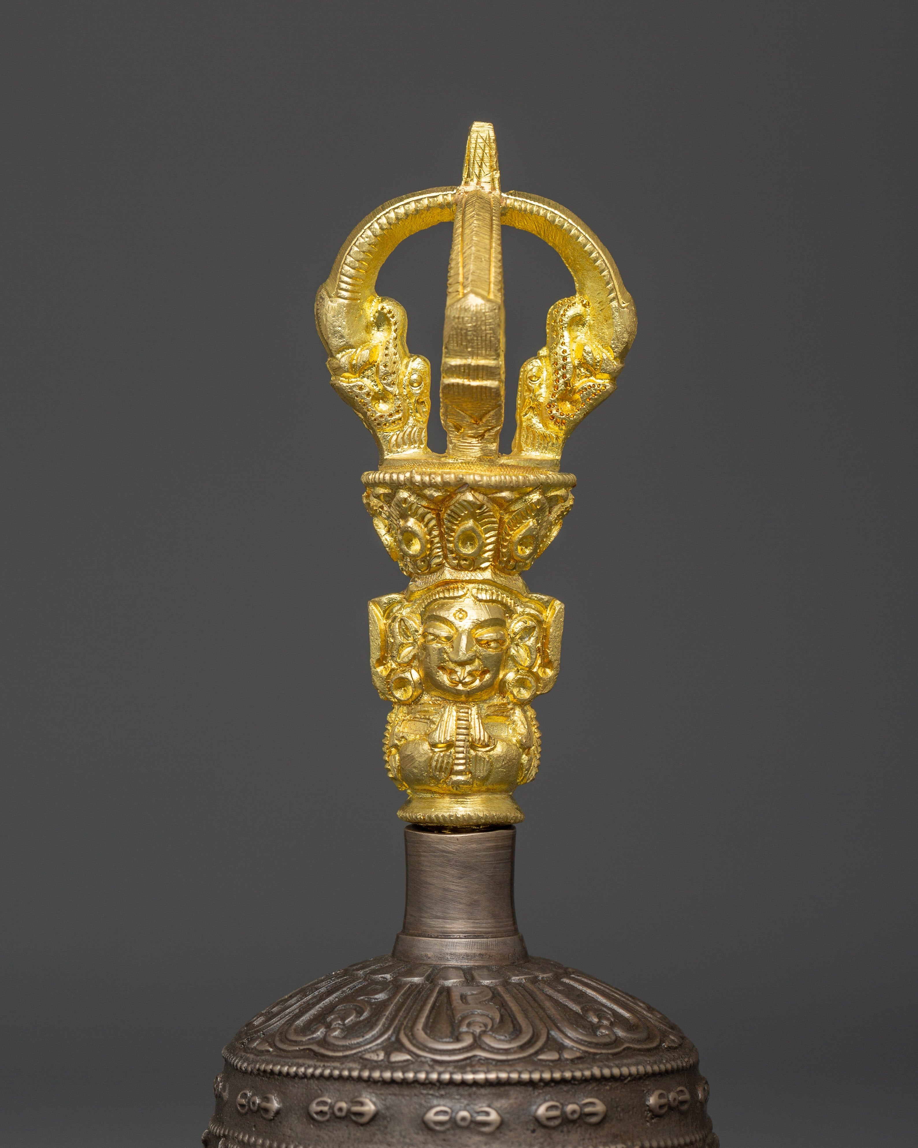 Sacred Tibetan Bronze and Brass Bell & Vajra Set | Ritual Tools