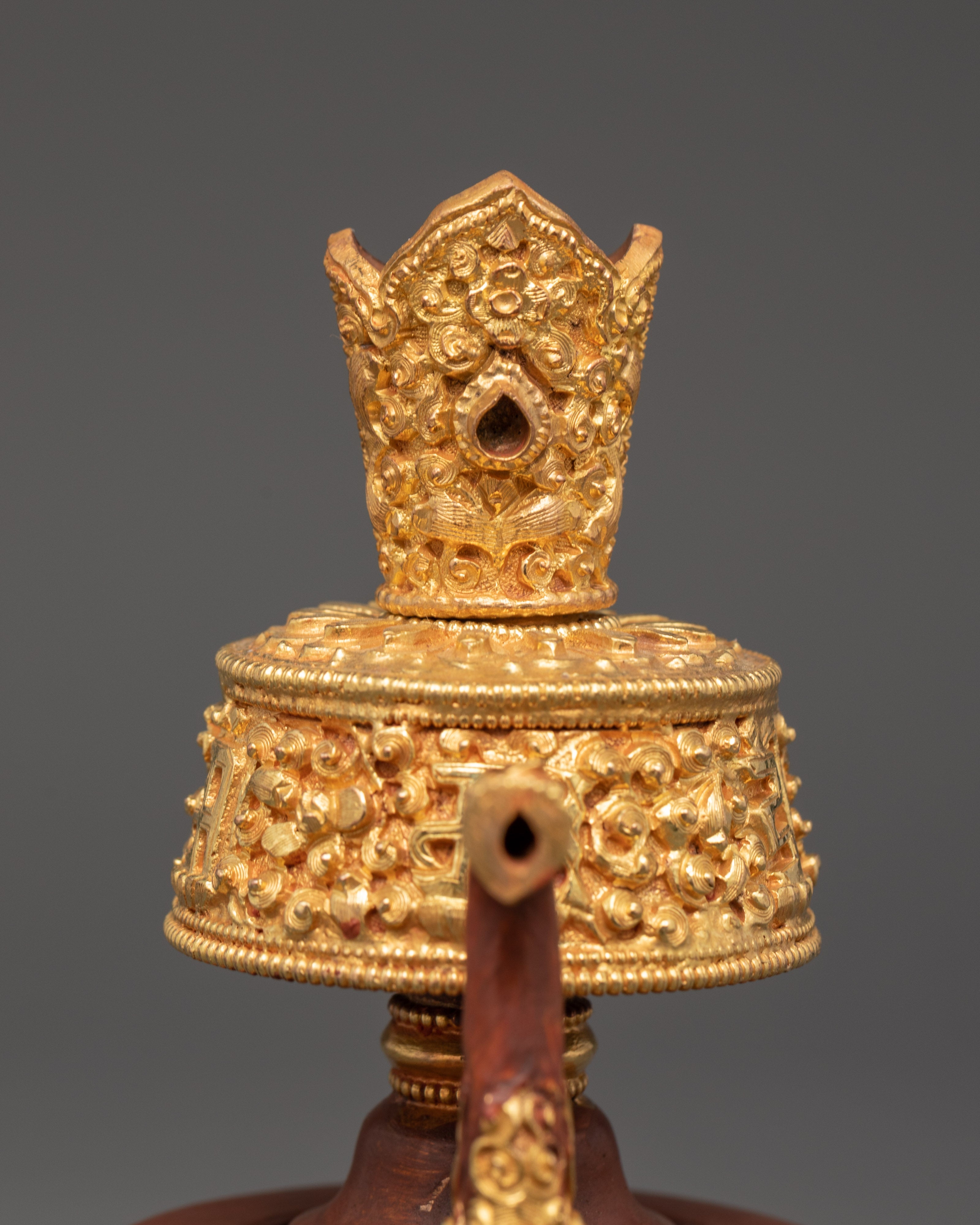 Tibetan Bhumba Ritual Set | Oxidized Copper Water Vase for Offerings
