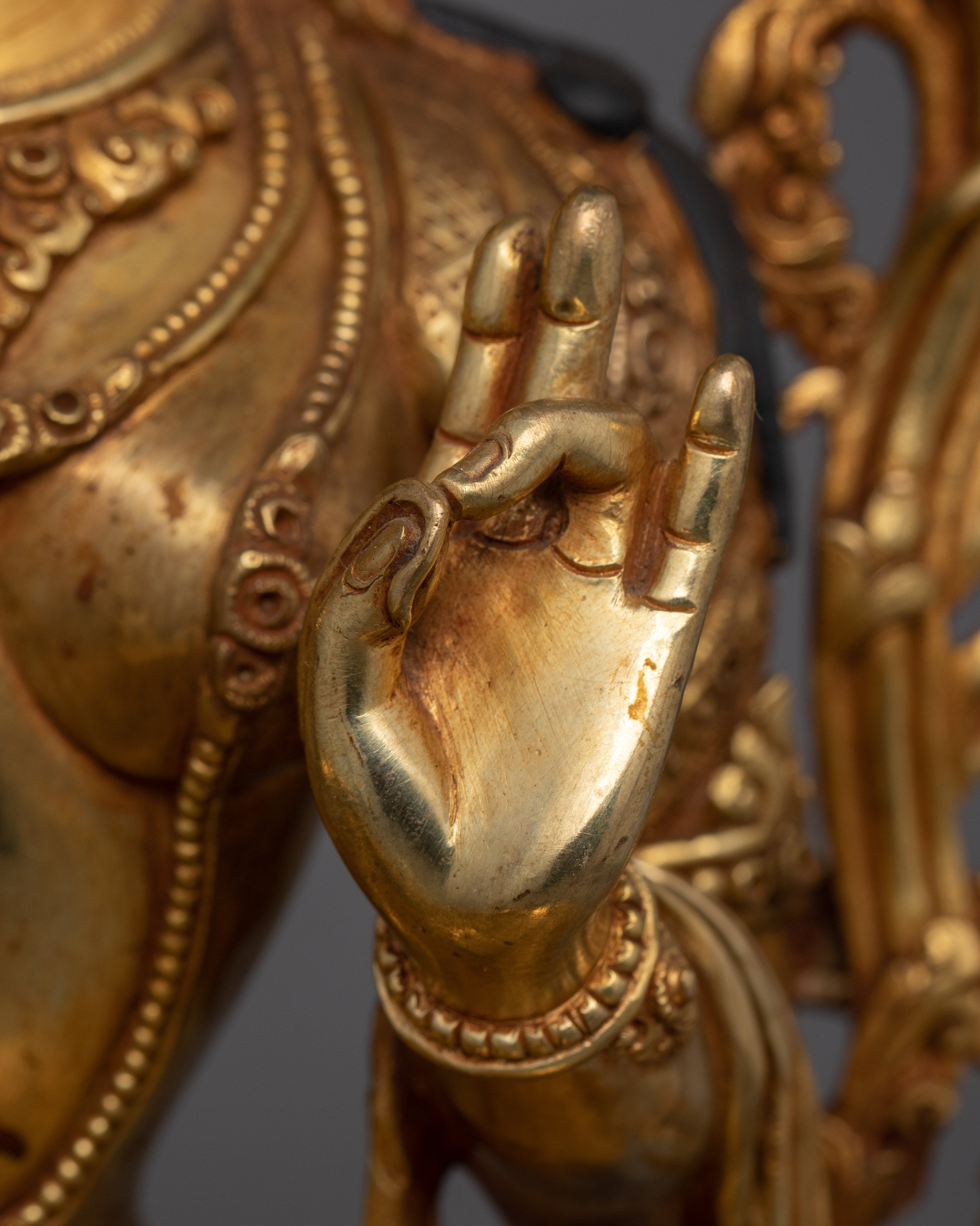 Green Tara Statue in Her Lotus Throne | Divine Feminine Art