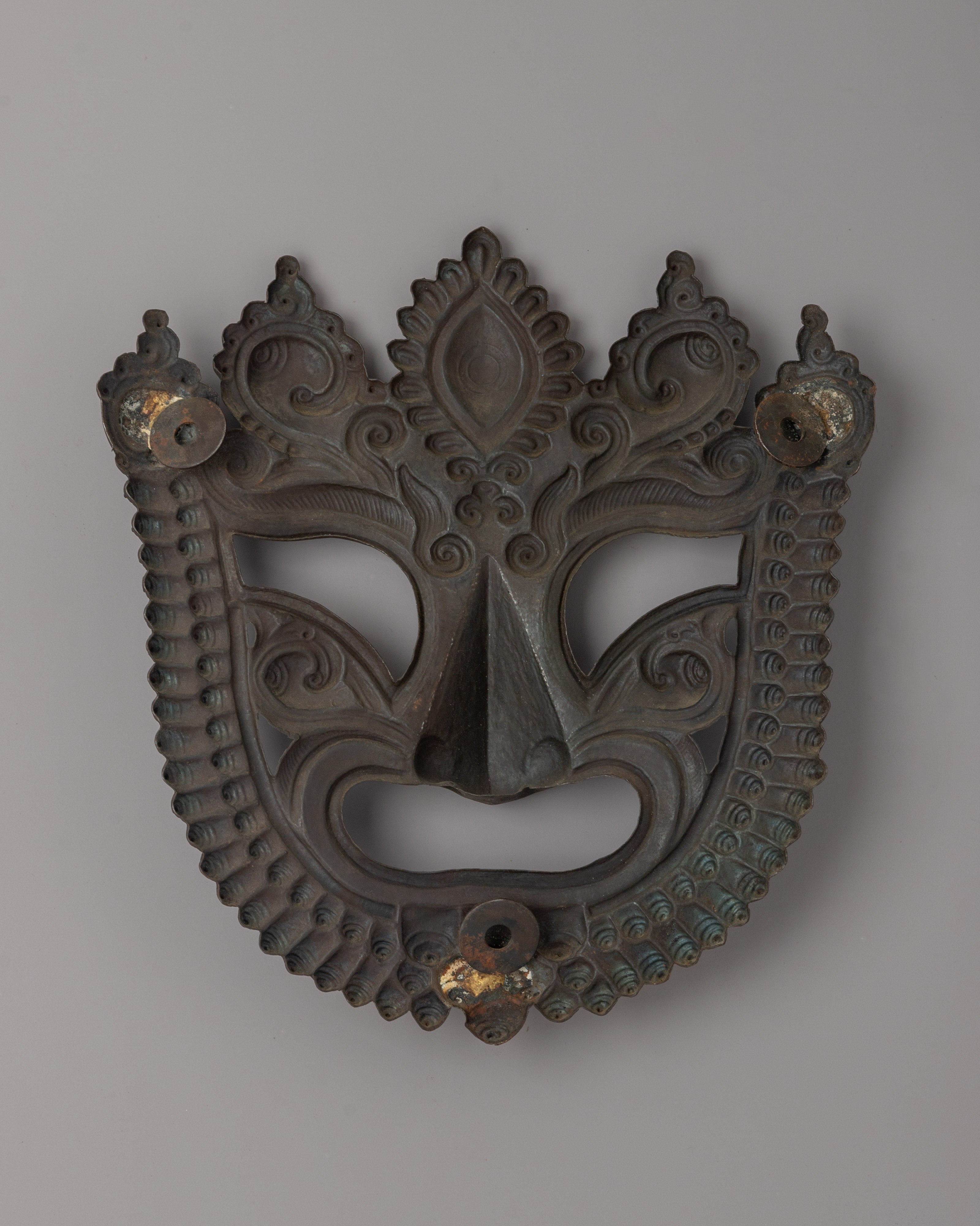 Handmade Tibetan Buddhist Mask | Sacred Himalayan Wall Art