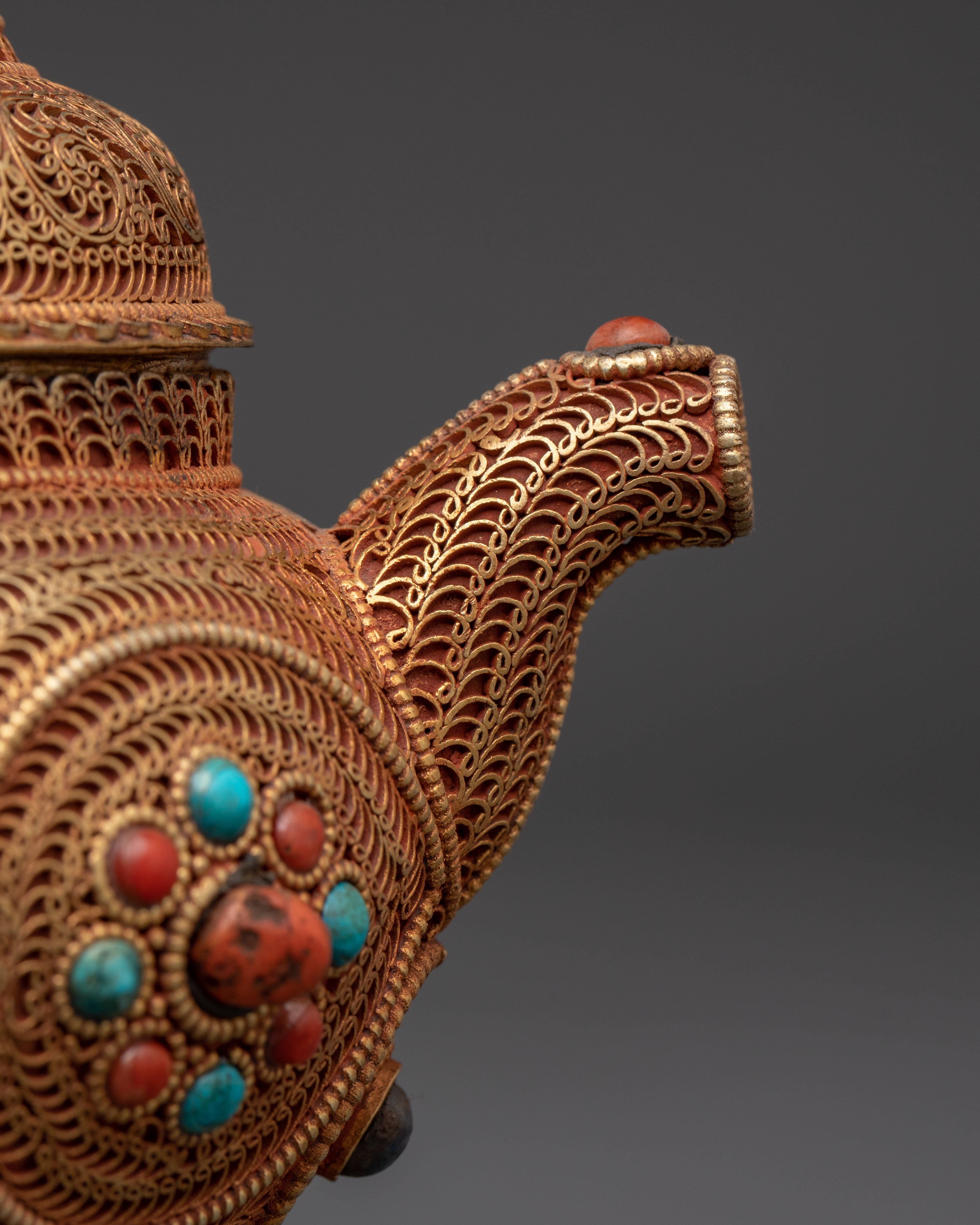 Sacred Buddhist Teapot | Tibetan Ritual Vessel