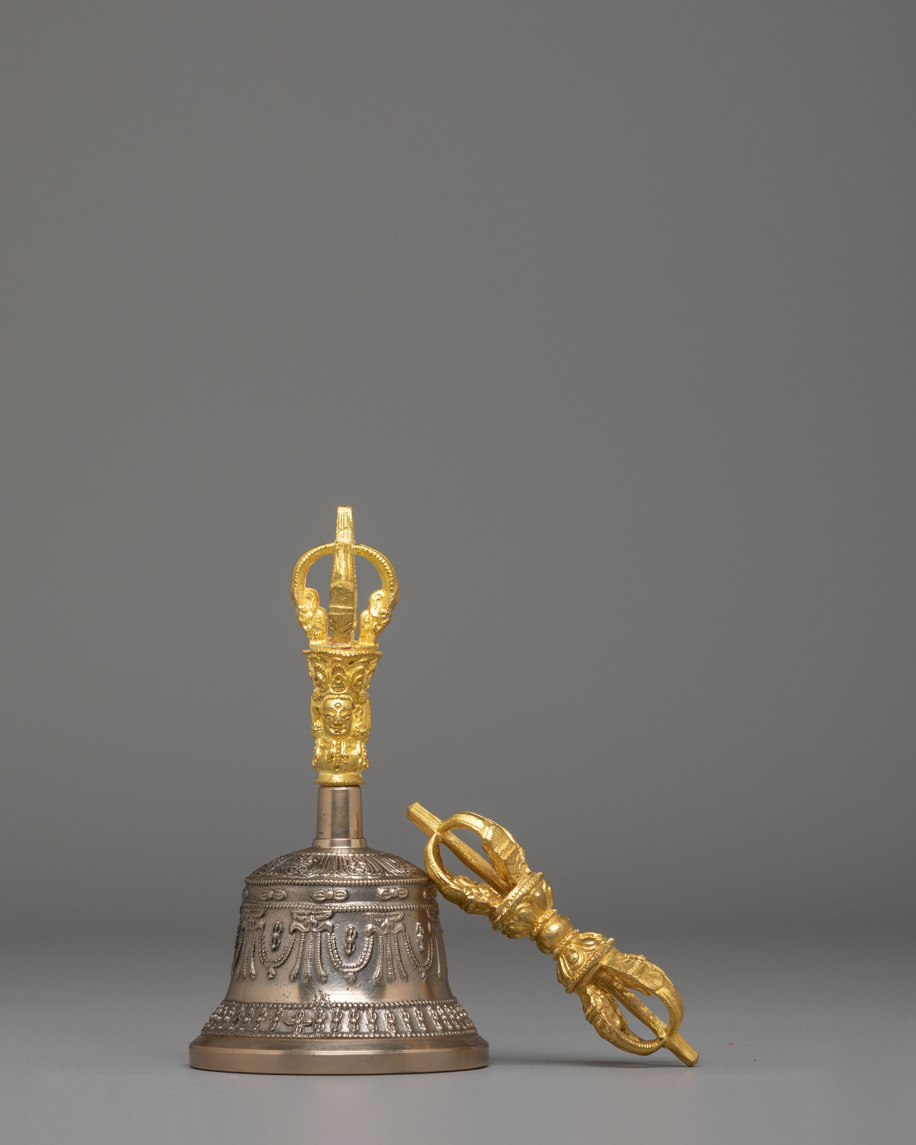 Traditional Buddhist Bell and Vajra Ritual Set | Perfect for Ceremonies and Altar Decor