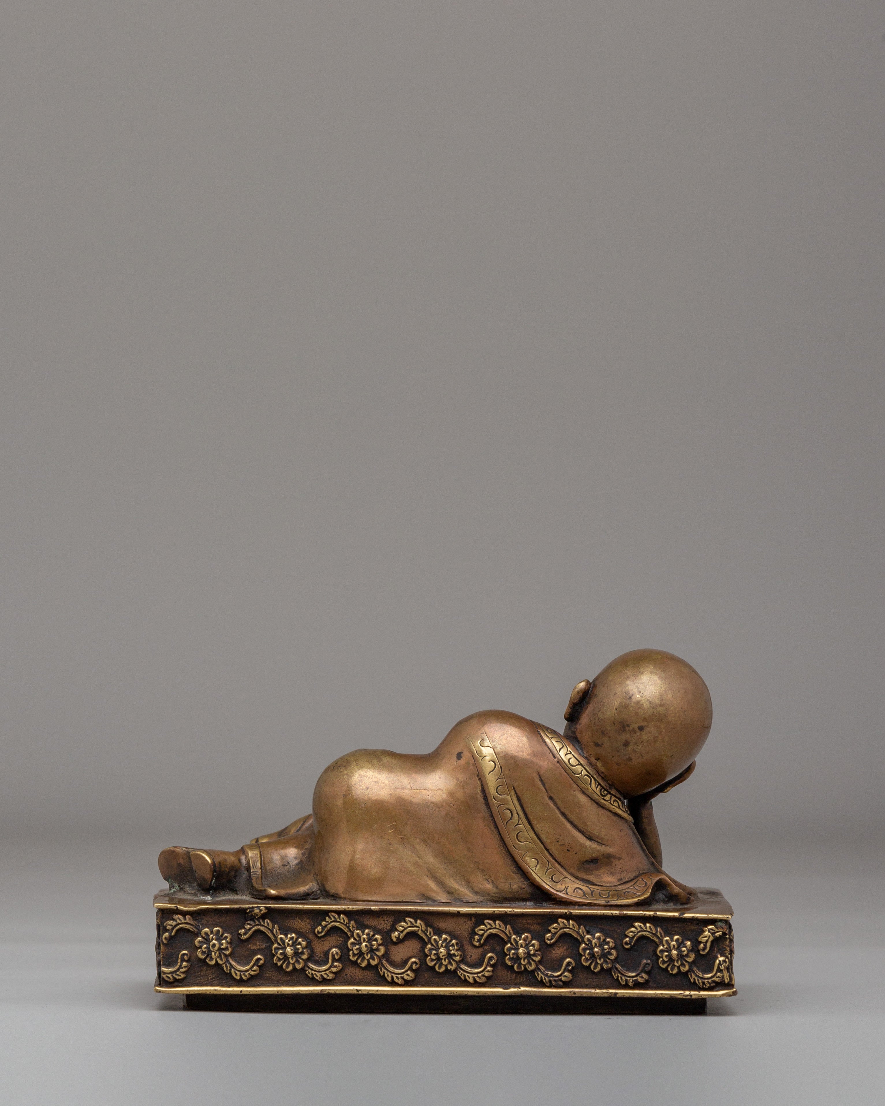 Buddhist Little Monk Statue | Handcrafted Bronze Tibetan Art