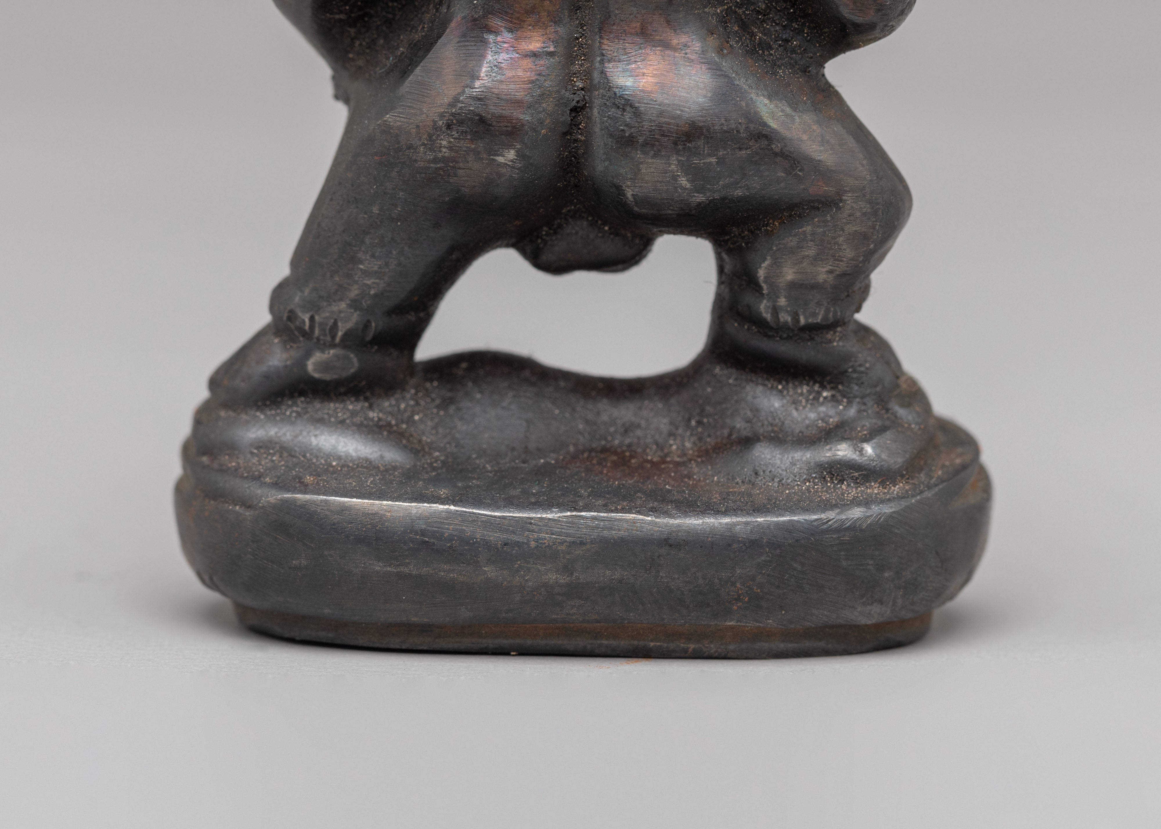 Black Dzambhala Wealth Protector Statue | Handcrafted Iron Sculpture