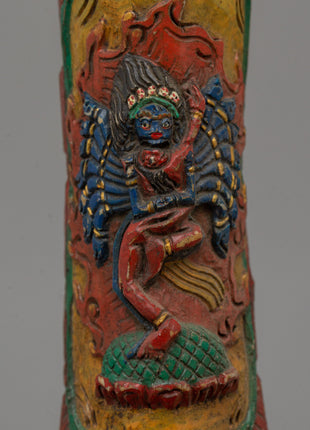 Hayagriva Apron Ornament | Buffalo Bone Tibetan Decor