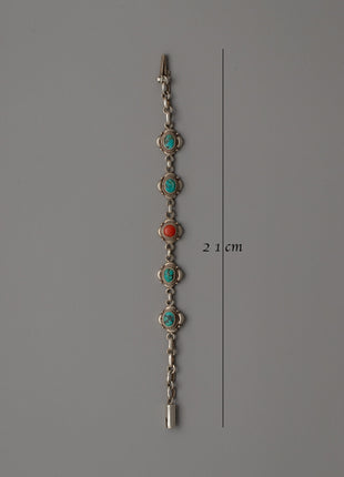 Tibetan Silver Chain Bracelet | Traditional Handmade Jewelry,