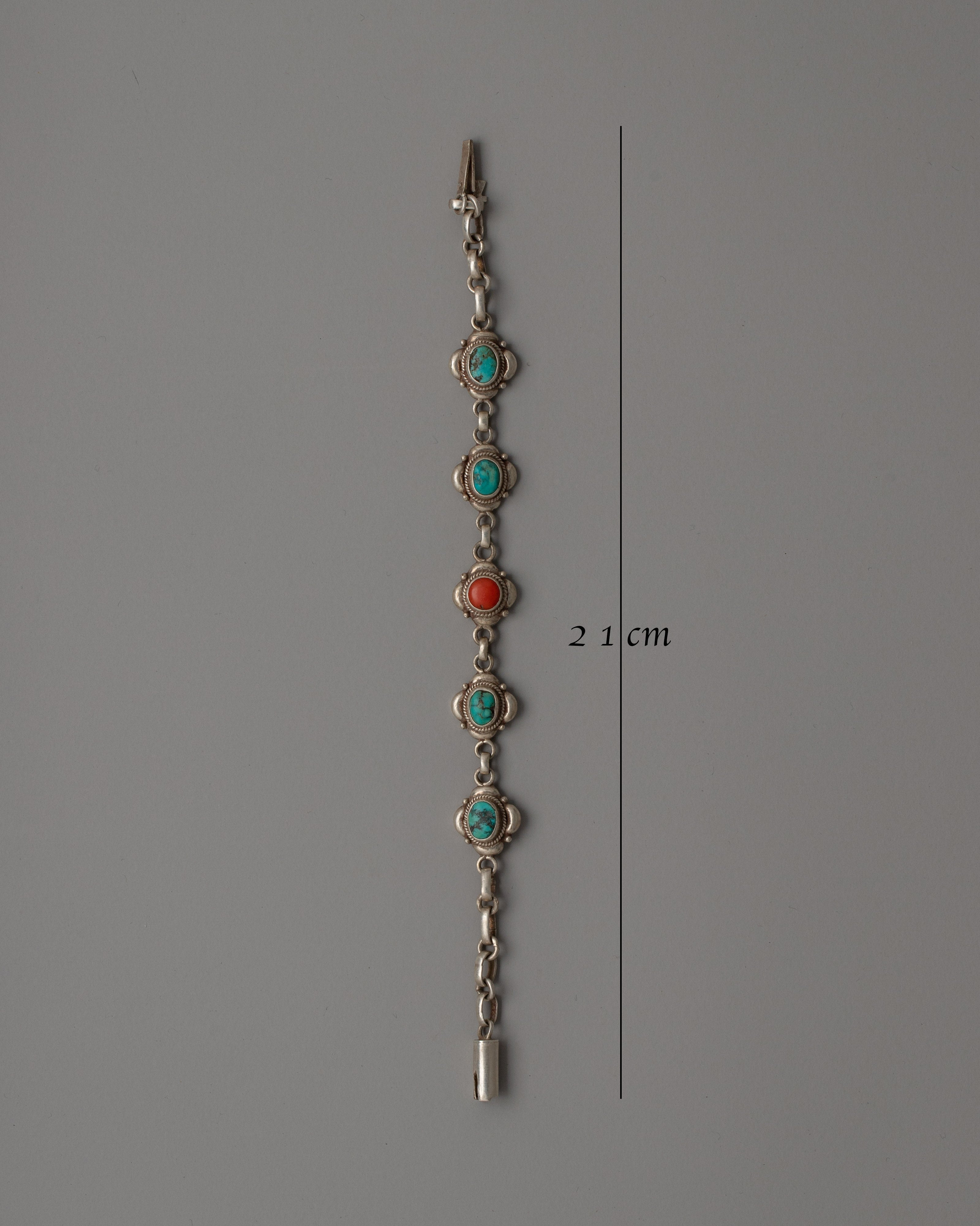 Tibetan Silver Chain Bracelet | Traditional Handmade Jewelry,