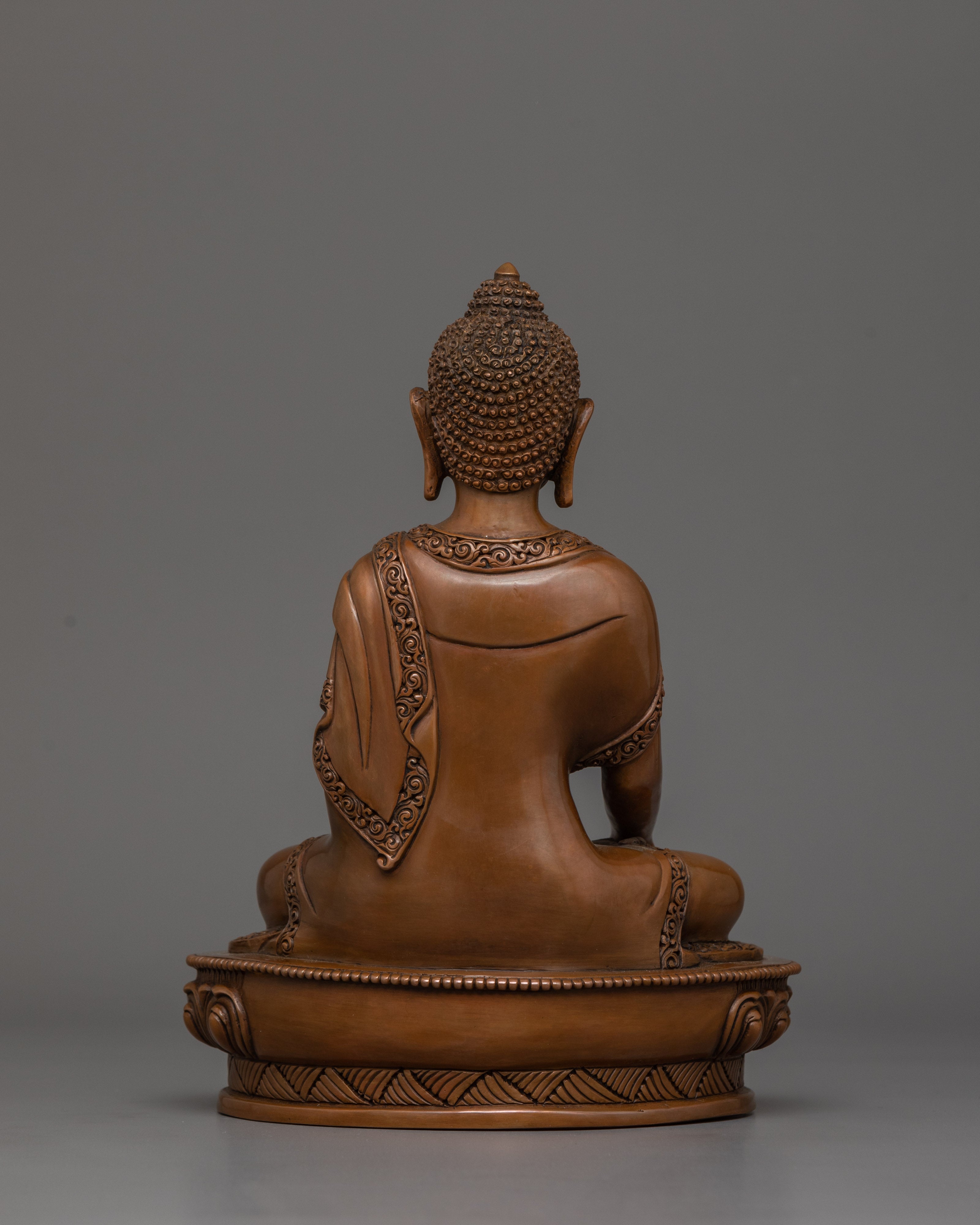 Shakyamuni Buddha with Oxidized Body | Historical First Buddha Sculpture