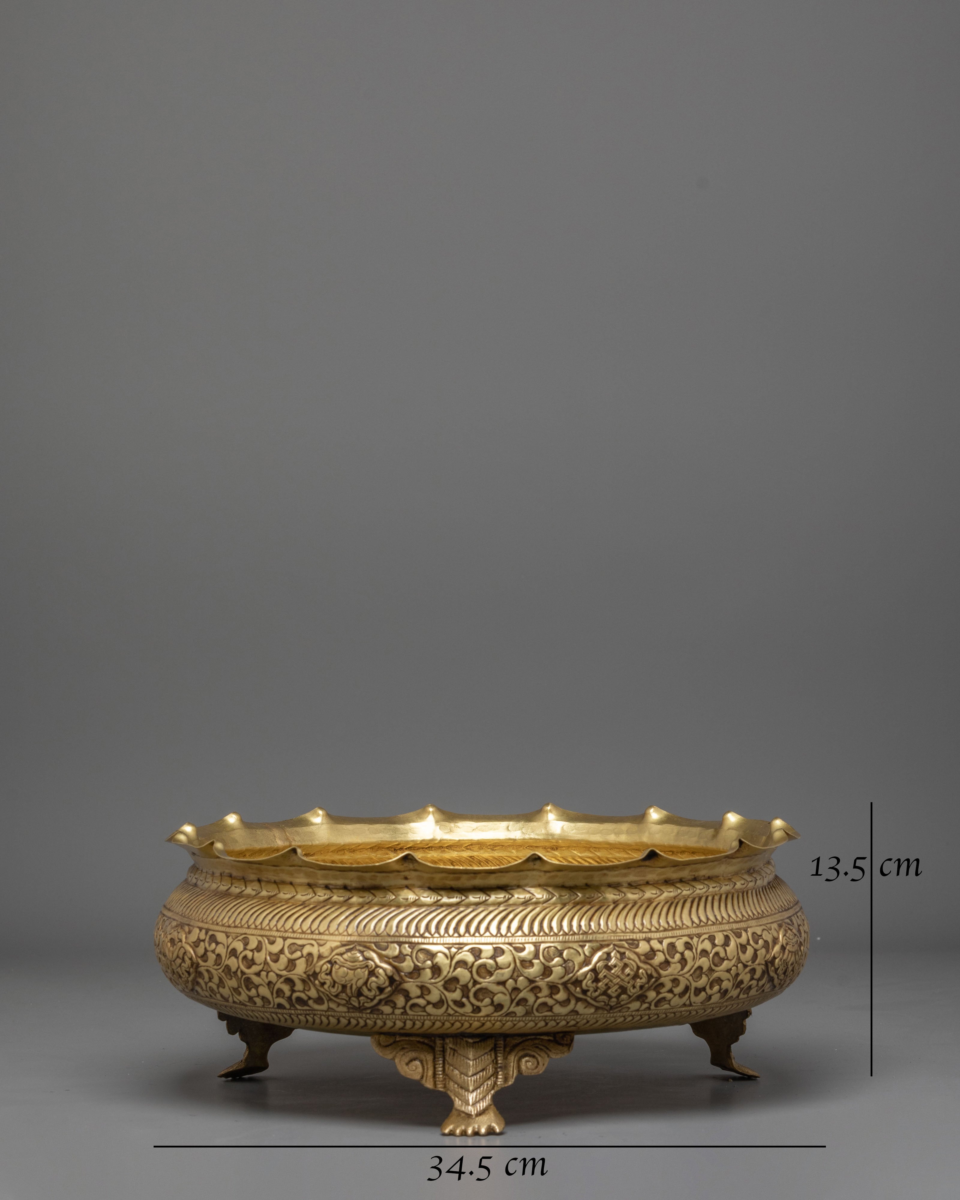 Traditional Urli Bowl for Home Decor | Handcrafted Bronze Decorative Vessel