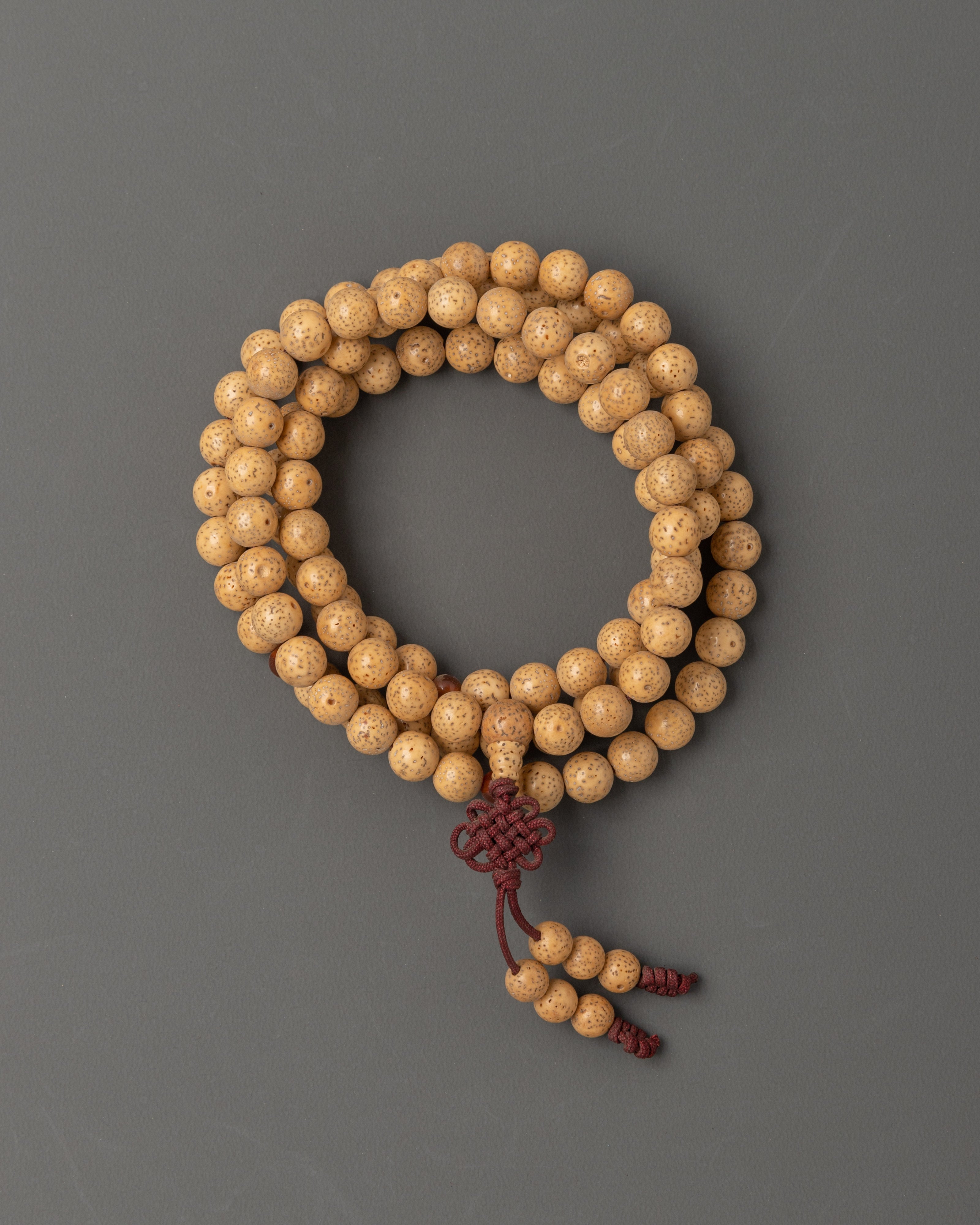 Lotus Seed Mala Beads for Meditation & Spiritual Practice | Sacred Ritual Item