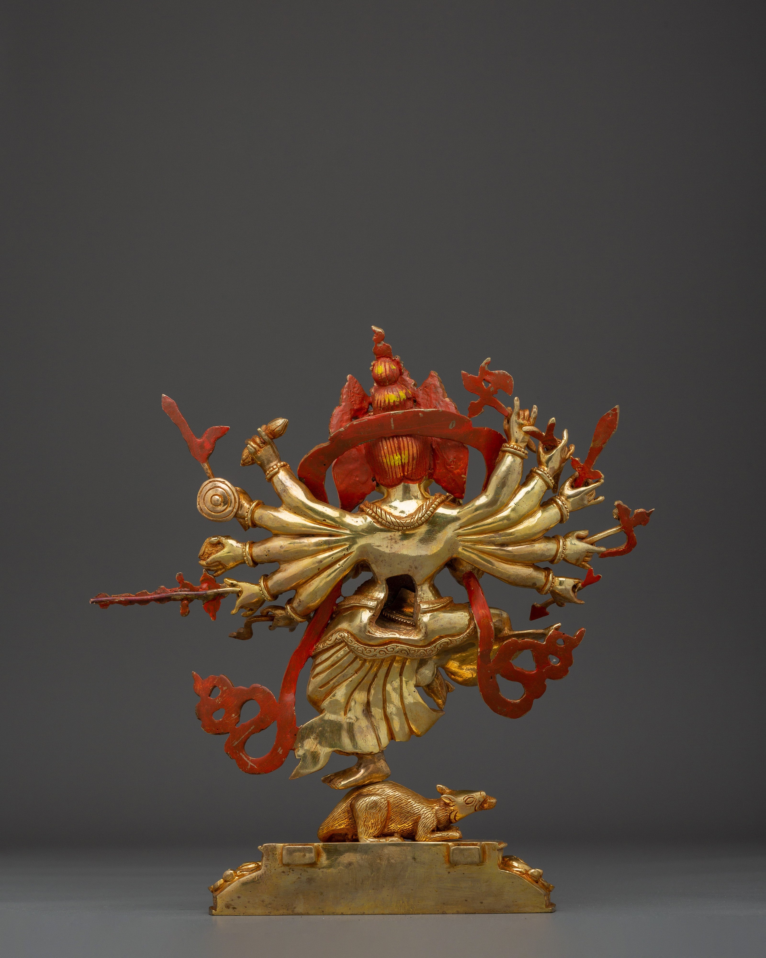 Ganesh Gold Gilded and Copper Statue | Symbol of Prosperity, Wisdom, and Protection