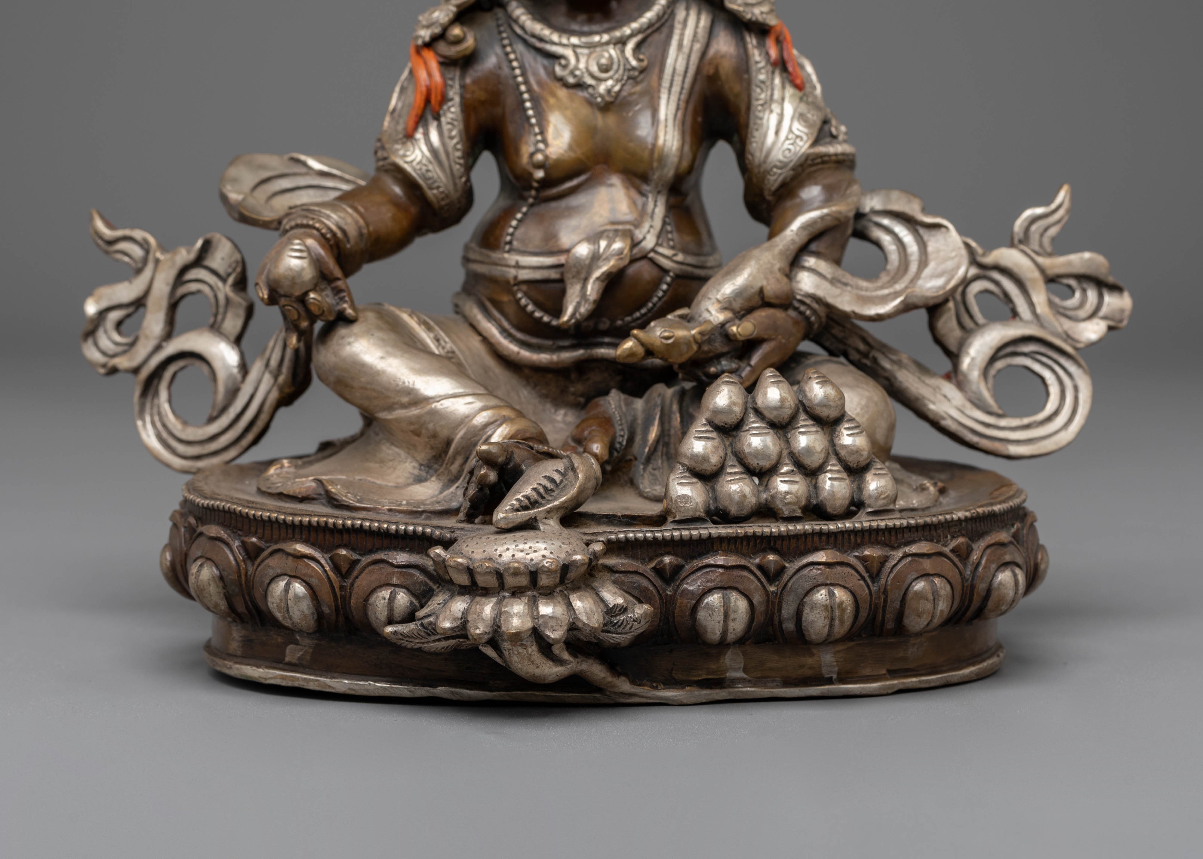 Oxidized Copper Dzambhala Sculpture | Traditional Himalayan Art