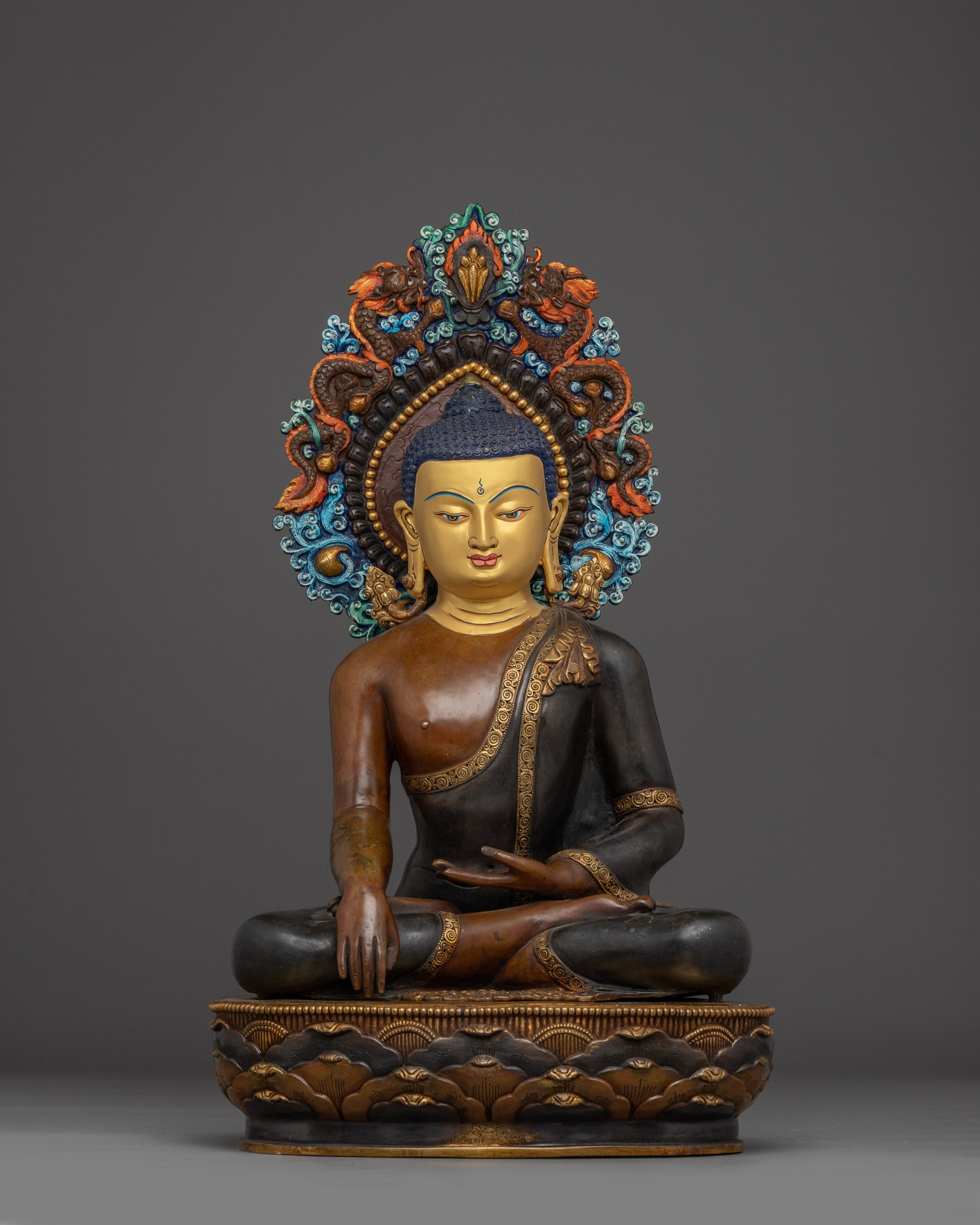 Copper Sculpture Shakyamuni Buddha Statue