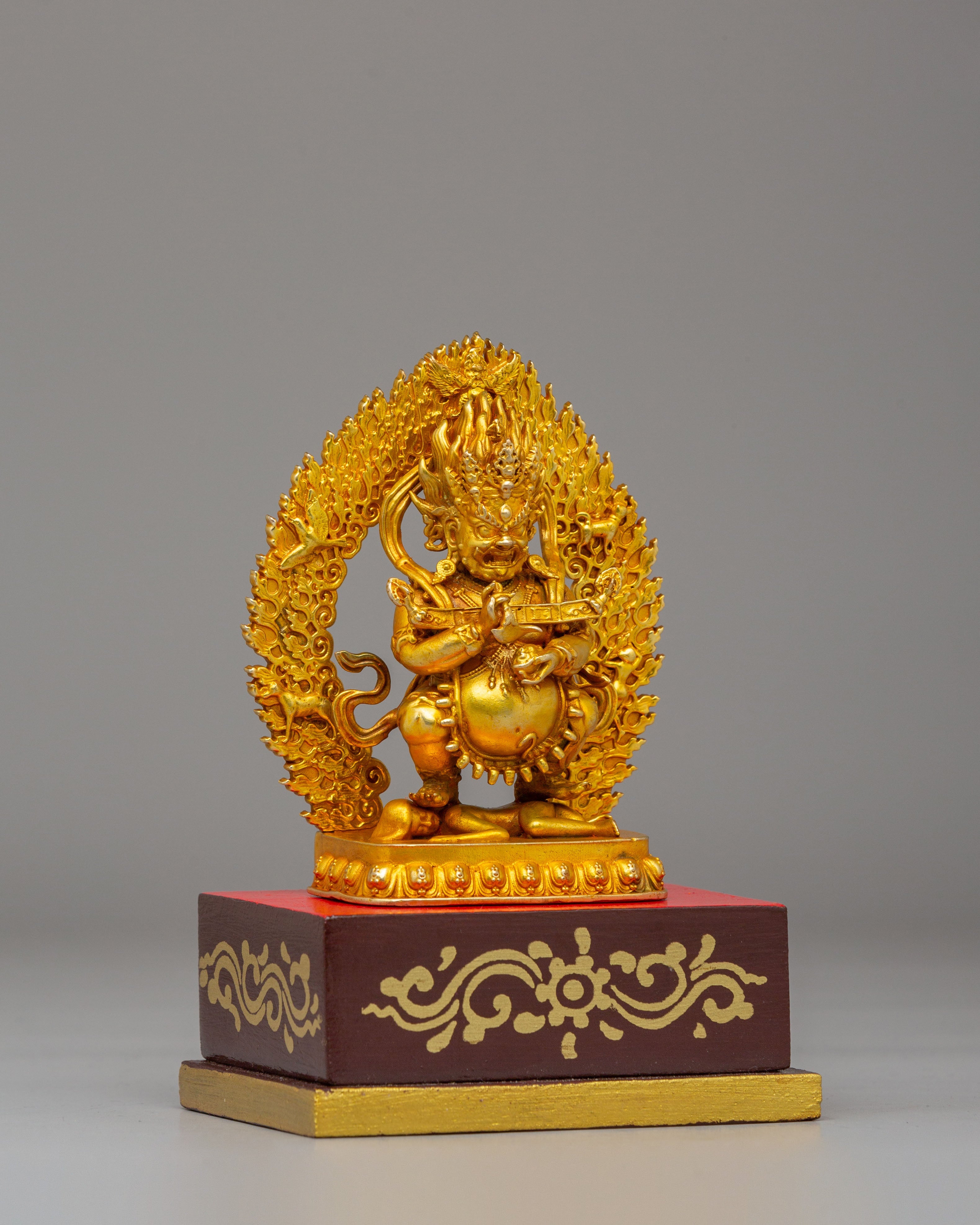 Traditional Shakya Mahakala Statue | Tibetan Buddhist Protector Sculpture