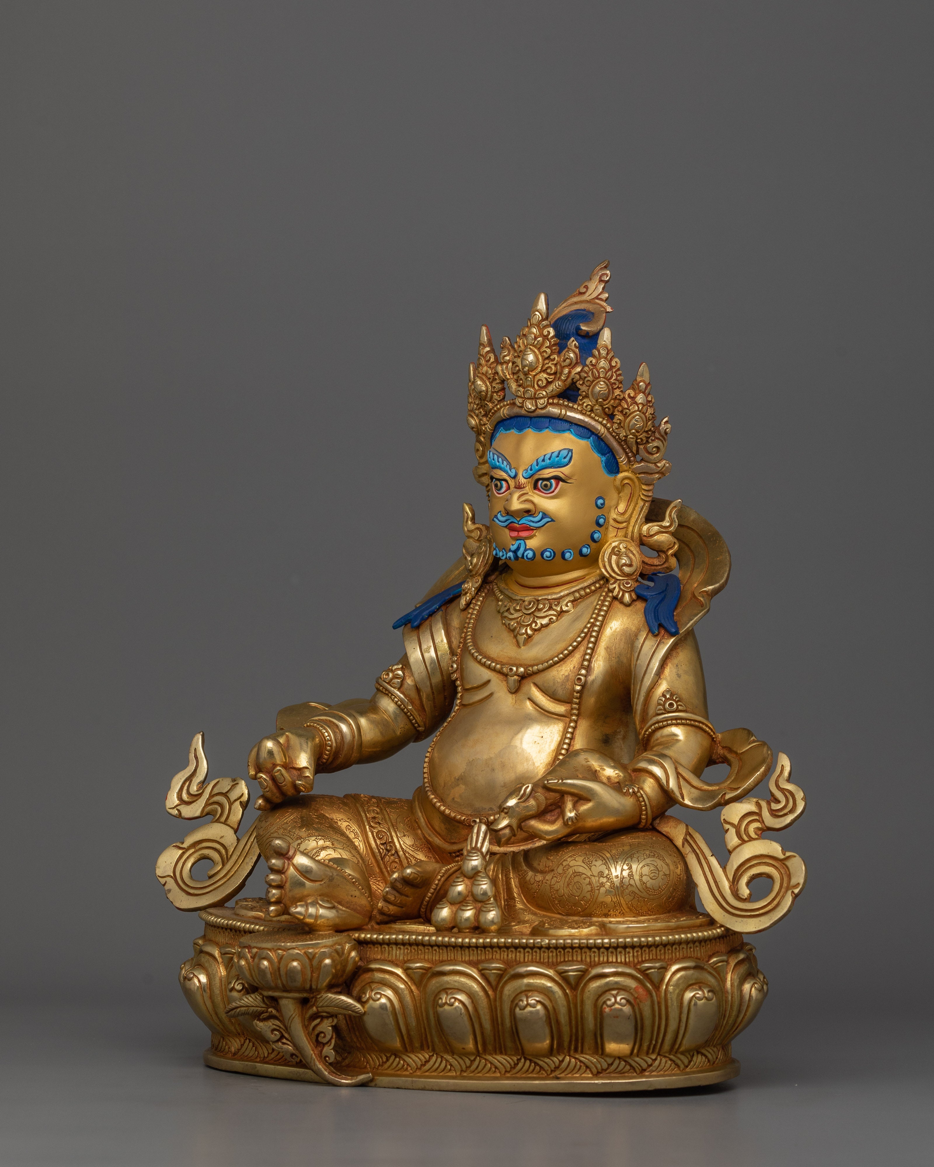 Sculpture of Wealth Deity Dzambhala | Buddha of Prosperity and Abundance