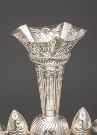 Machha Tikadani of Pure Silver | Jamara and Tika Holder for Dashain
