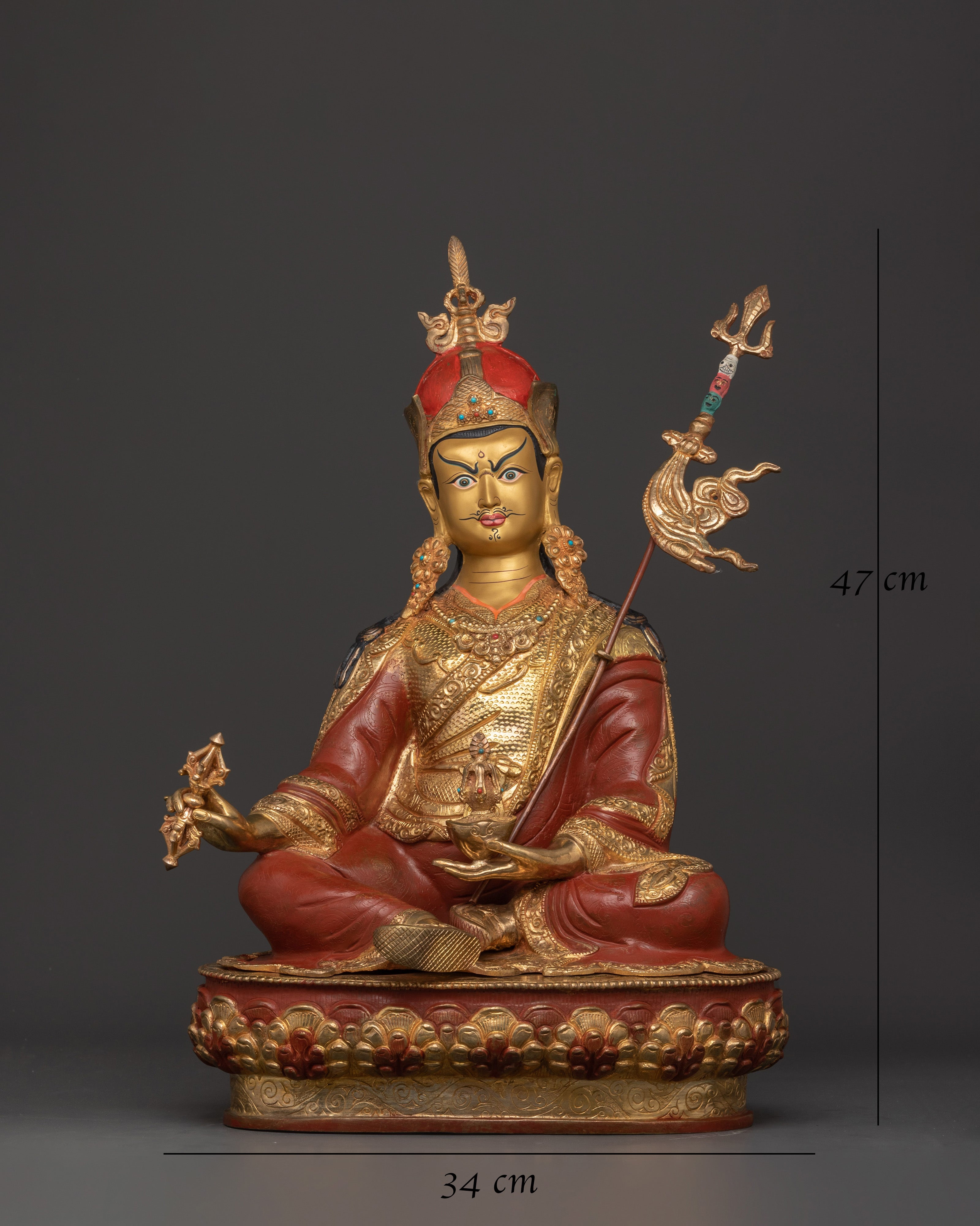 Guru Rinpoche Copper Body Statue | Sacred Padmasambhava Figure