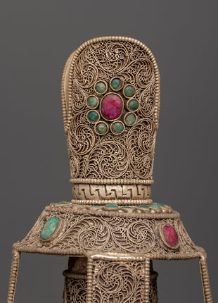 Handcrafted Tibetan Life Vase | Healing Ritual Vase for Ceremonies