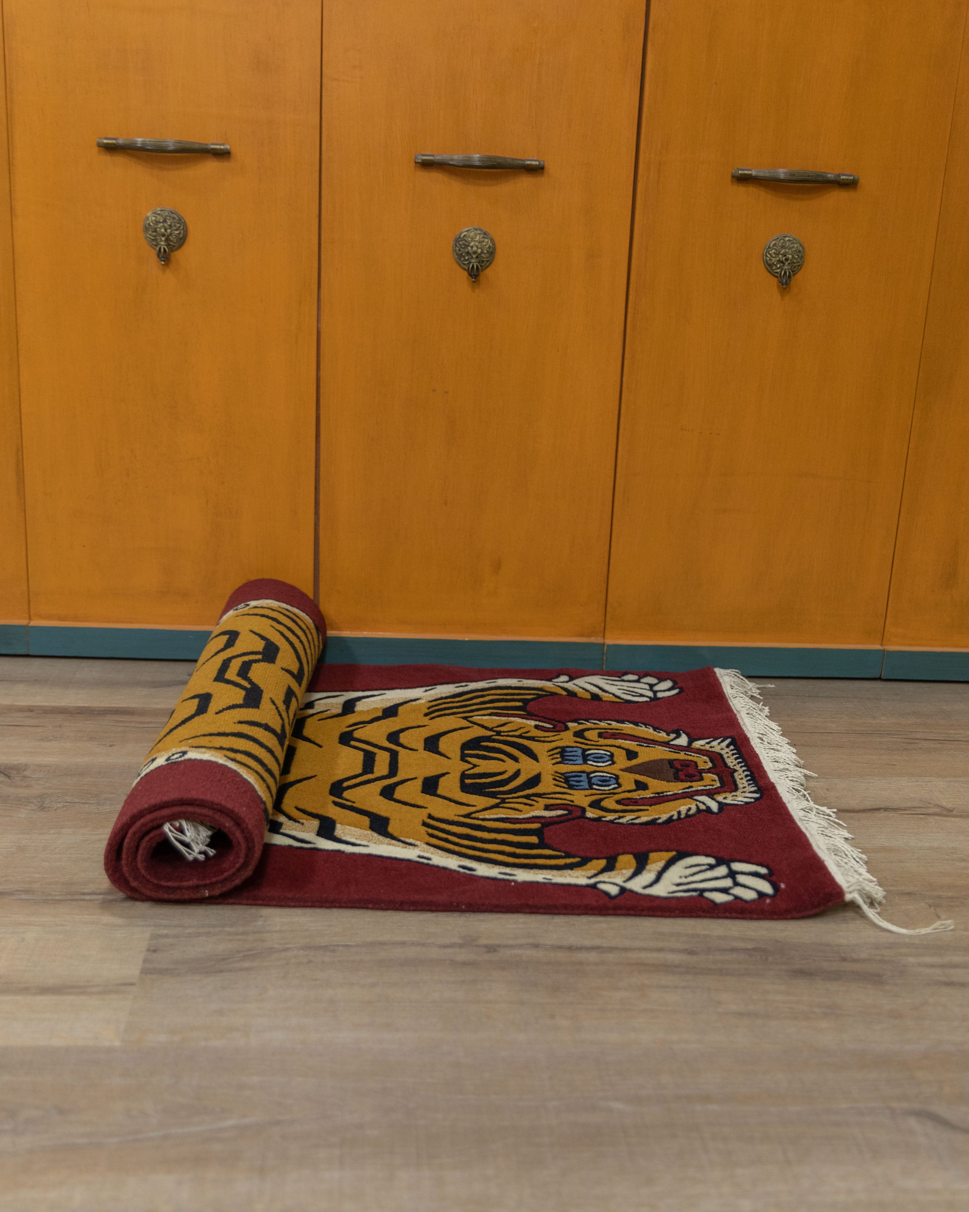 Handwoven Meditation Rug | Tibetan Wool Carpet for Mindful Living