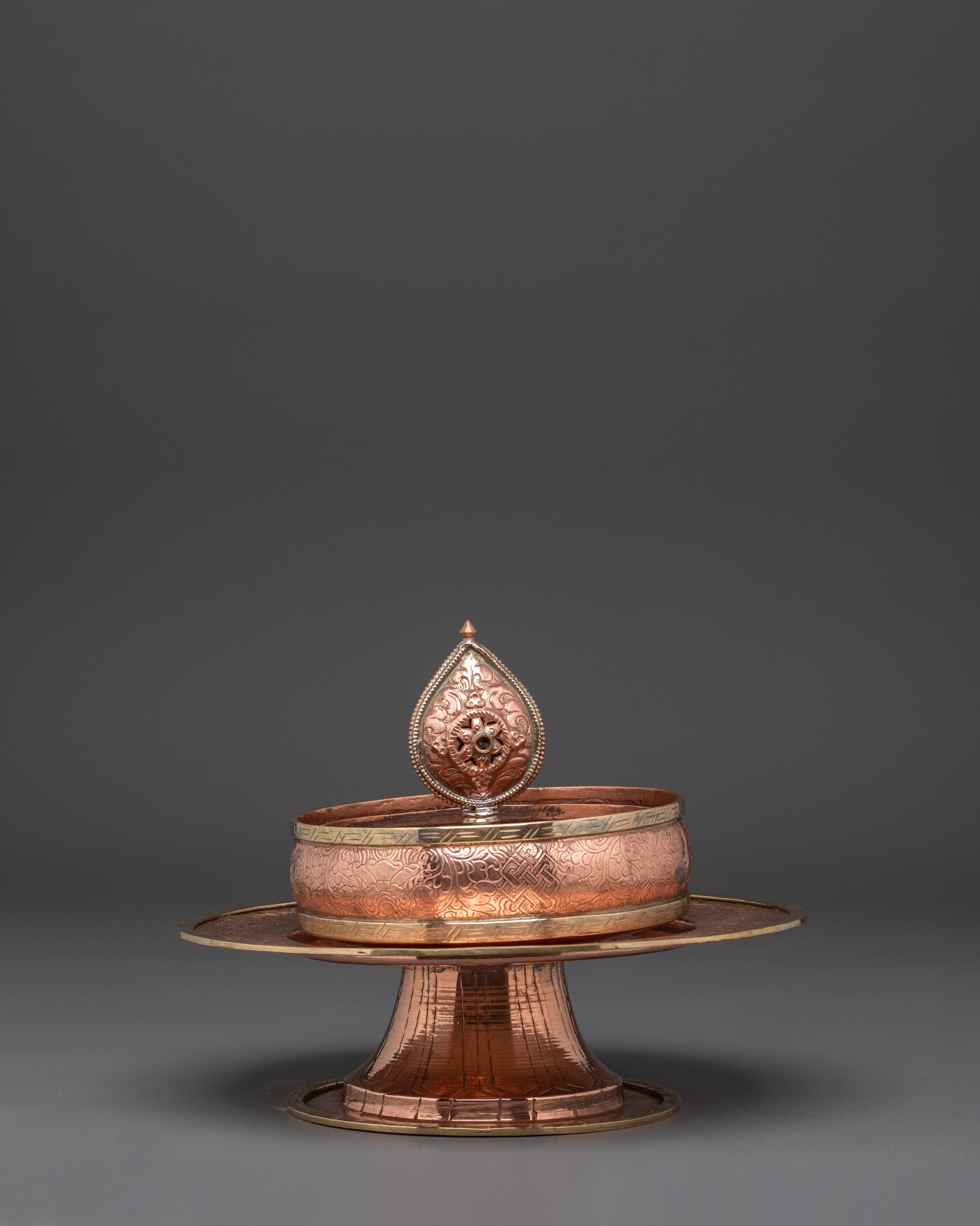 Handcrafted Tibetan Buddhist Mandala Set | Copper Mandala for Sacred Rituals