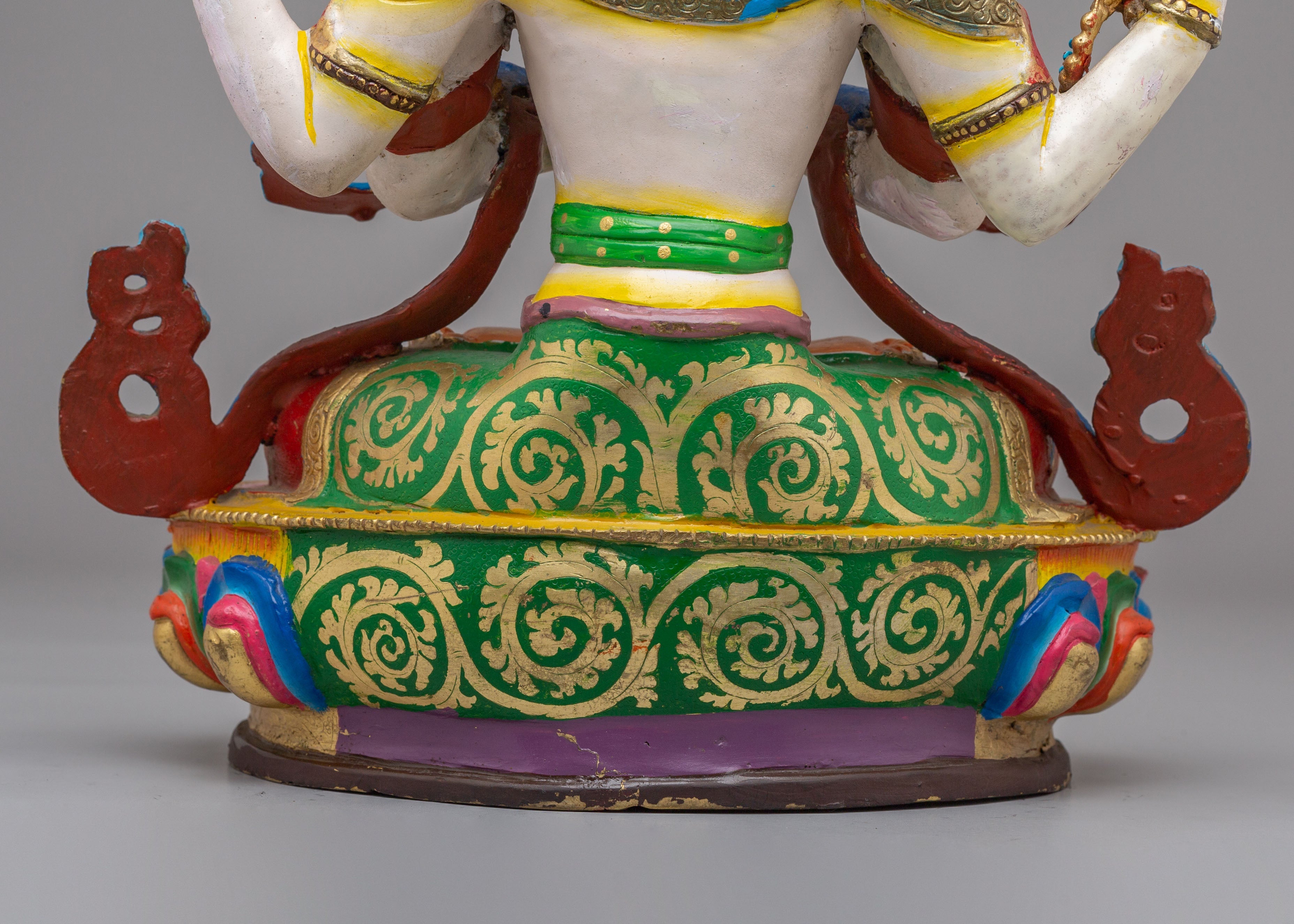 Handcrafted Compassion Chenrezig Statue | Tibetan Bodhisattva Art