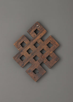 Wooden Endless Knot With Lapis Lazuli | Infuse Your Space with Balance and Harmony