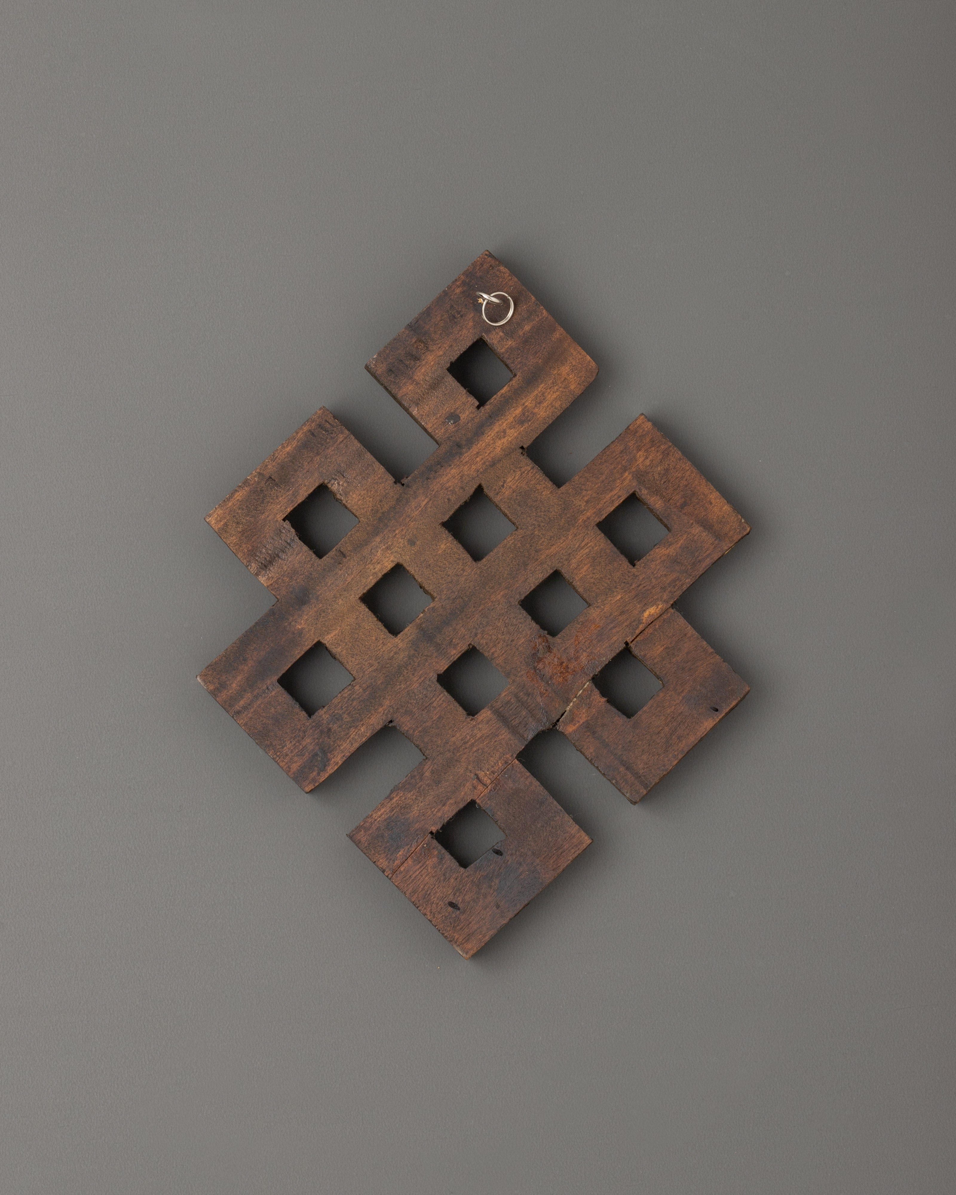 Wooden Endless Knot With Lapis Lazuli | Infuse Your Space with Balance and Harmony