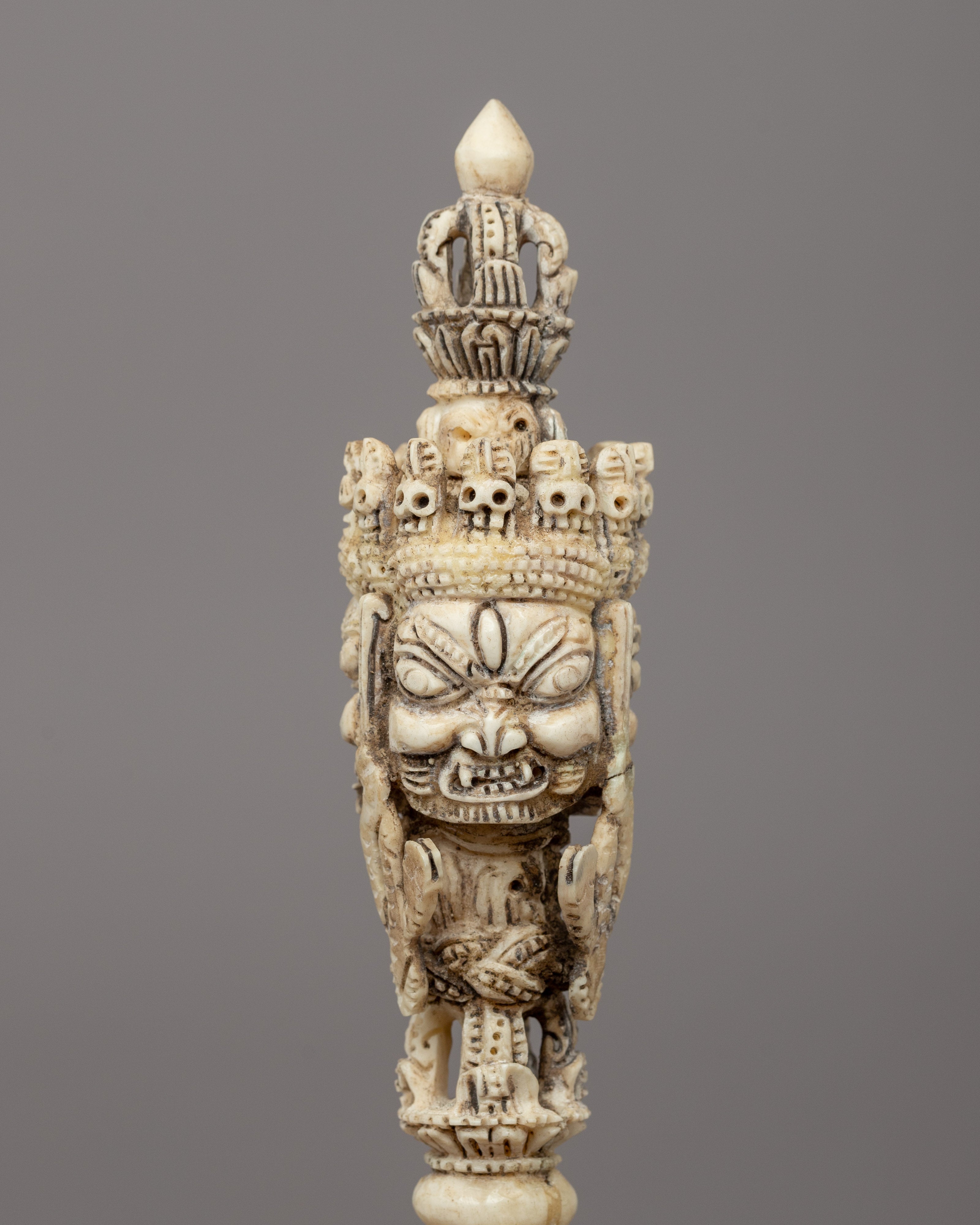 Religious Phurba Ritual Tool | A Handcrafted Buffalo Bone Tibetan Dagger