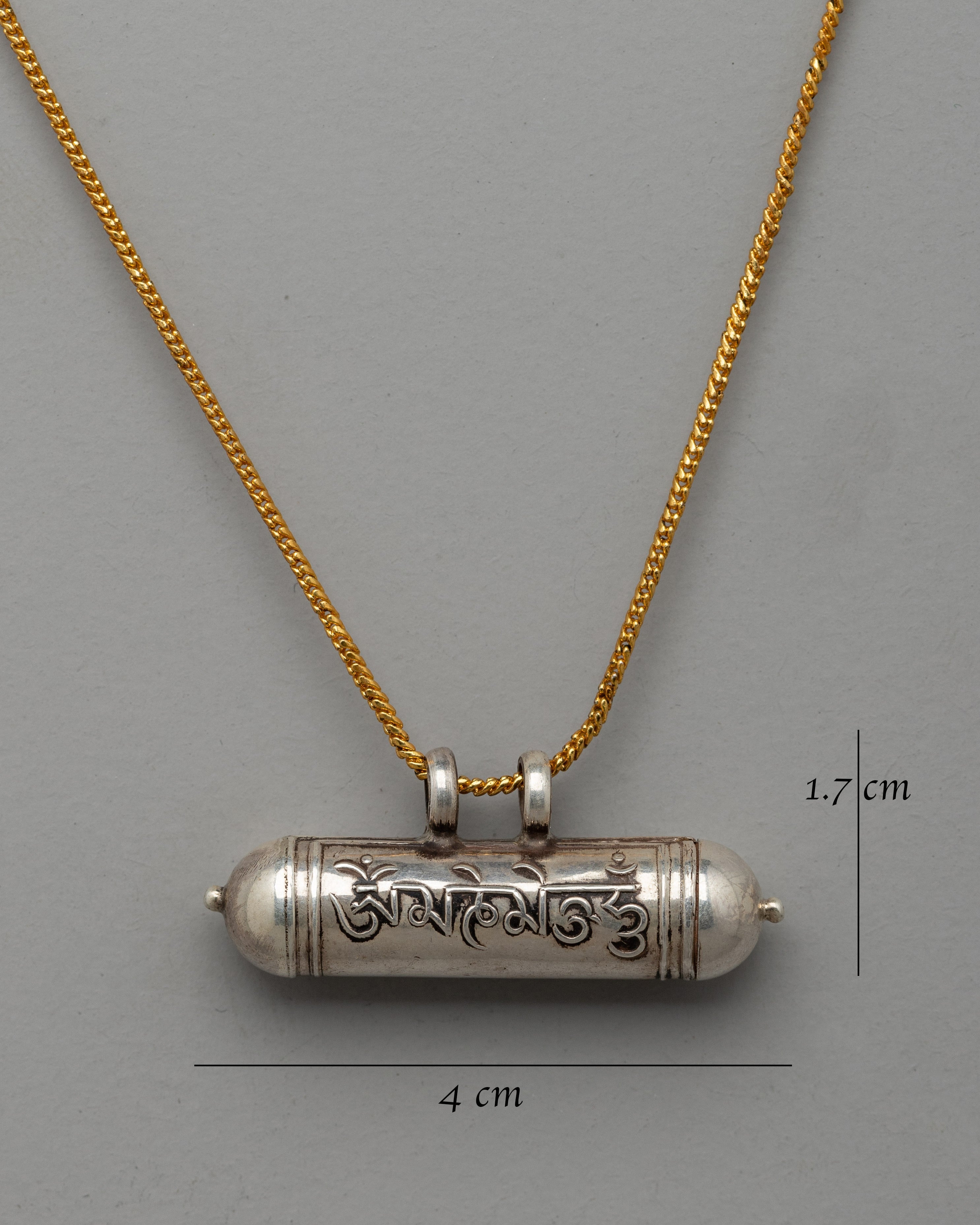 Locket with Sacred Tibetan Mantra | OM Mani Silver Pendant