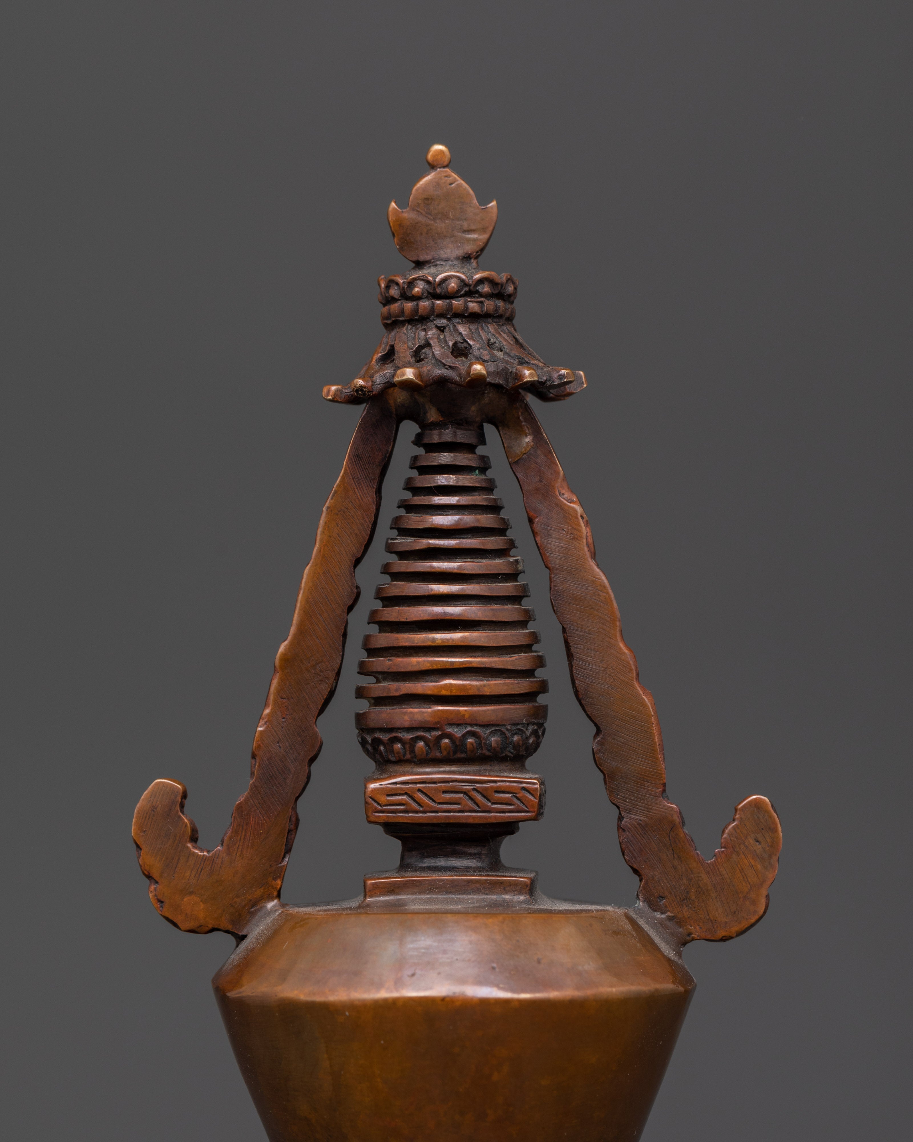 Sacred Copper Stupa for Altar | Buddhist Meditation Stupa