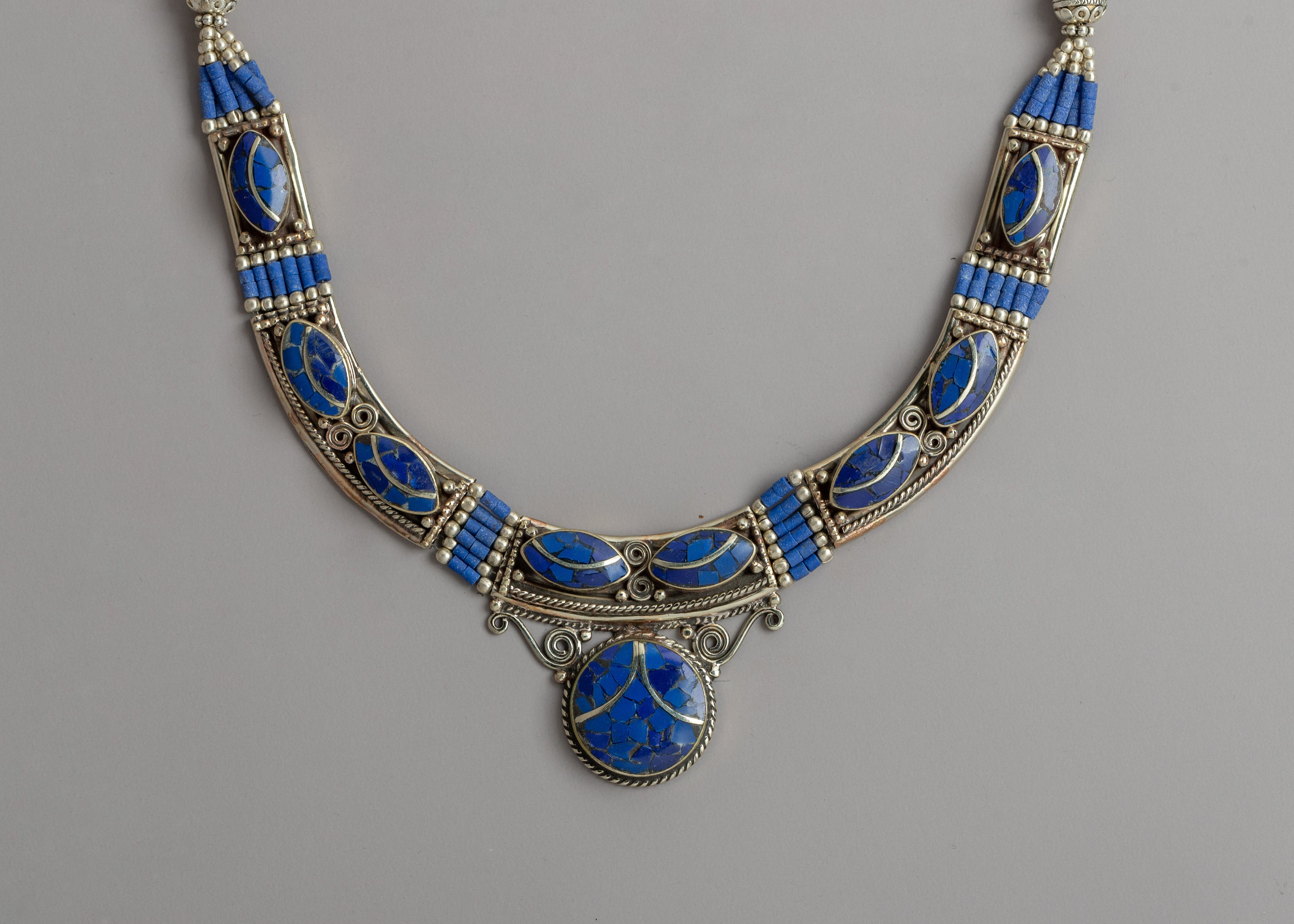 Handcrafted Lapis Lazuli Necklace | A Timeless Statement Piece