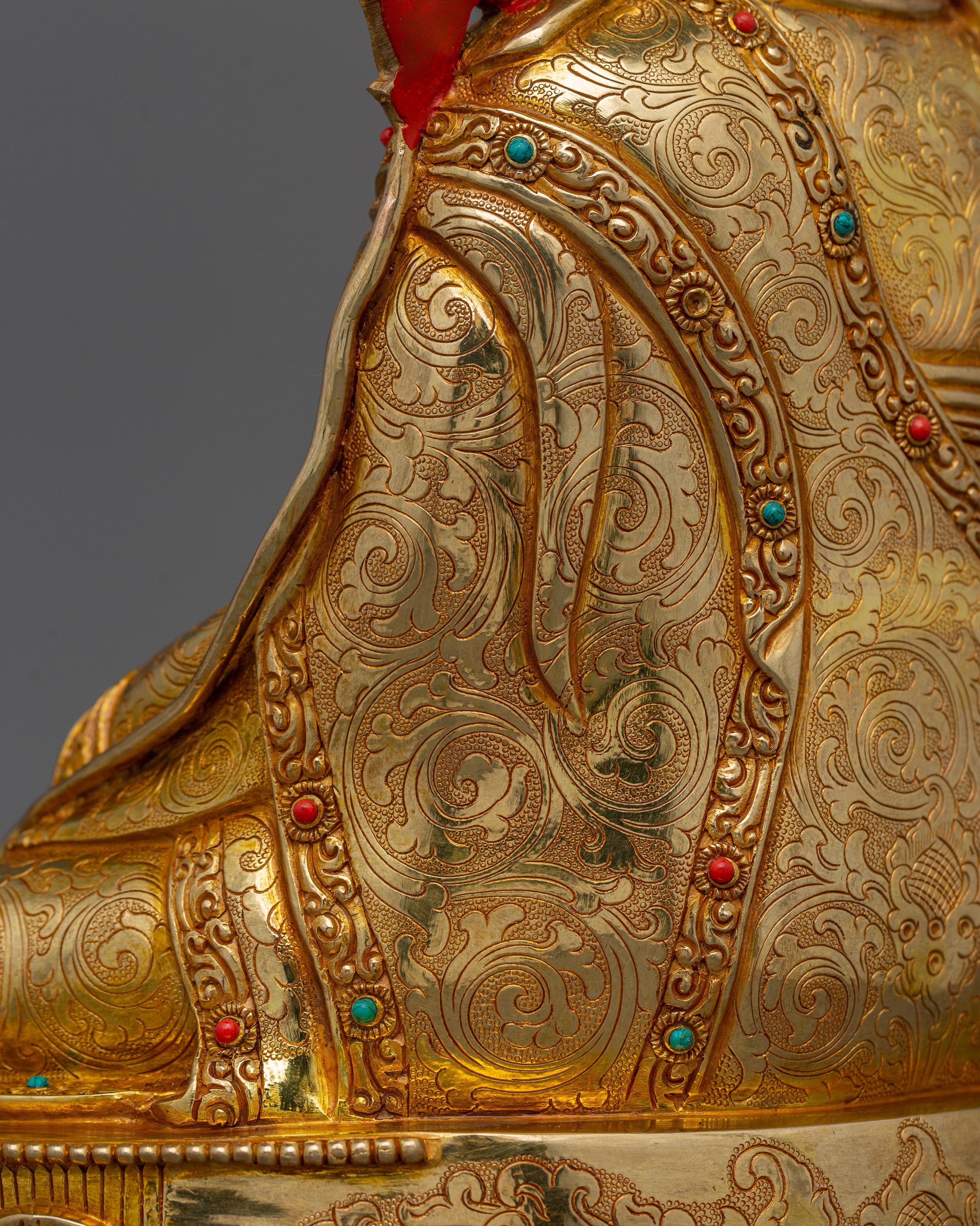 Longchenpa Buddhist Master Statue | 24k Gold Gilded Fine Artwork