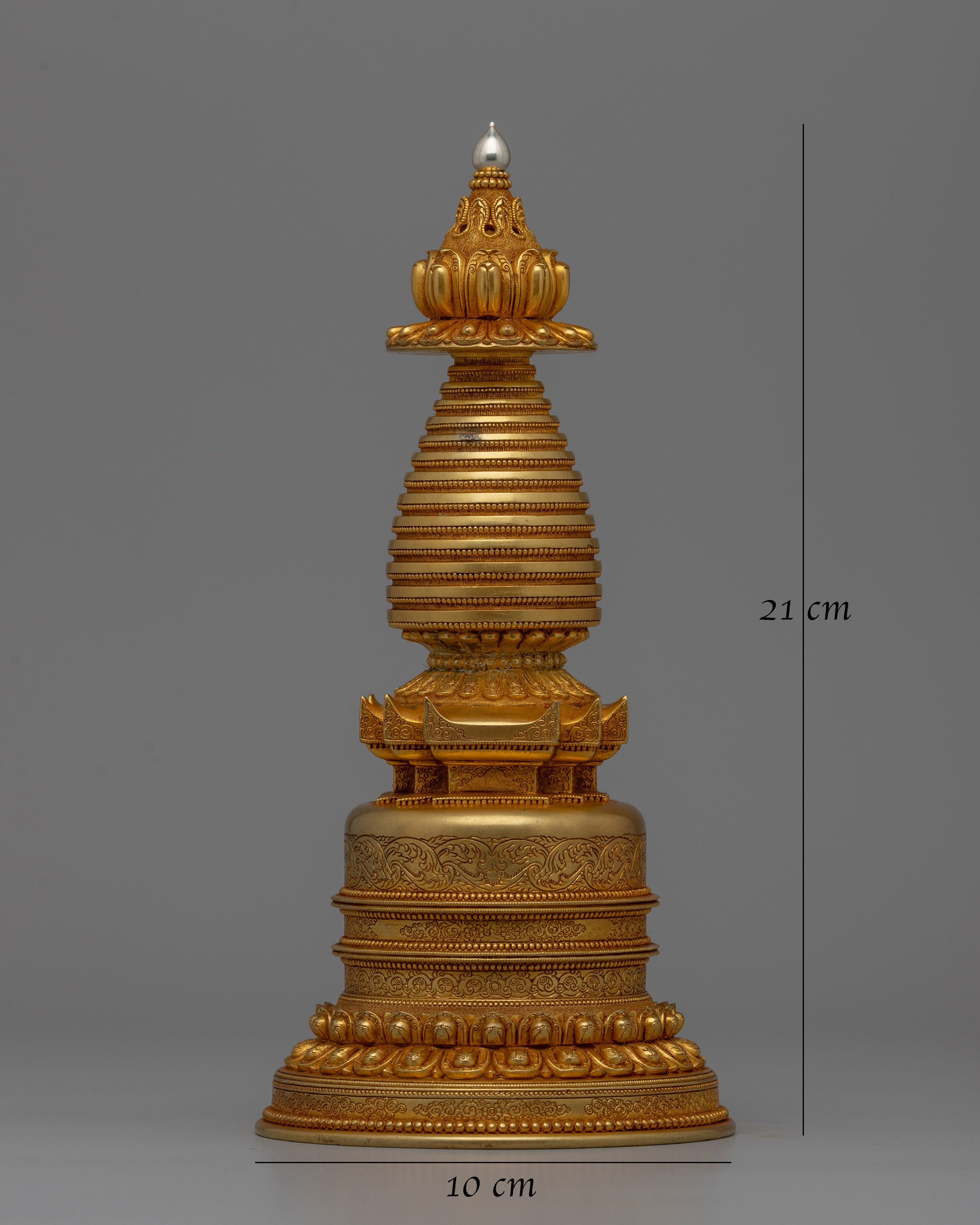Handcrafted Stupa Buddhist Kadampa| Spiritual Symbol for Home or Altar